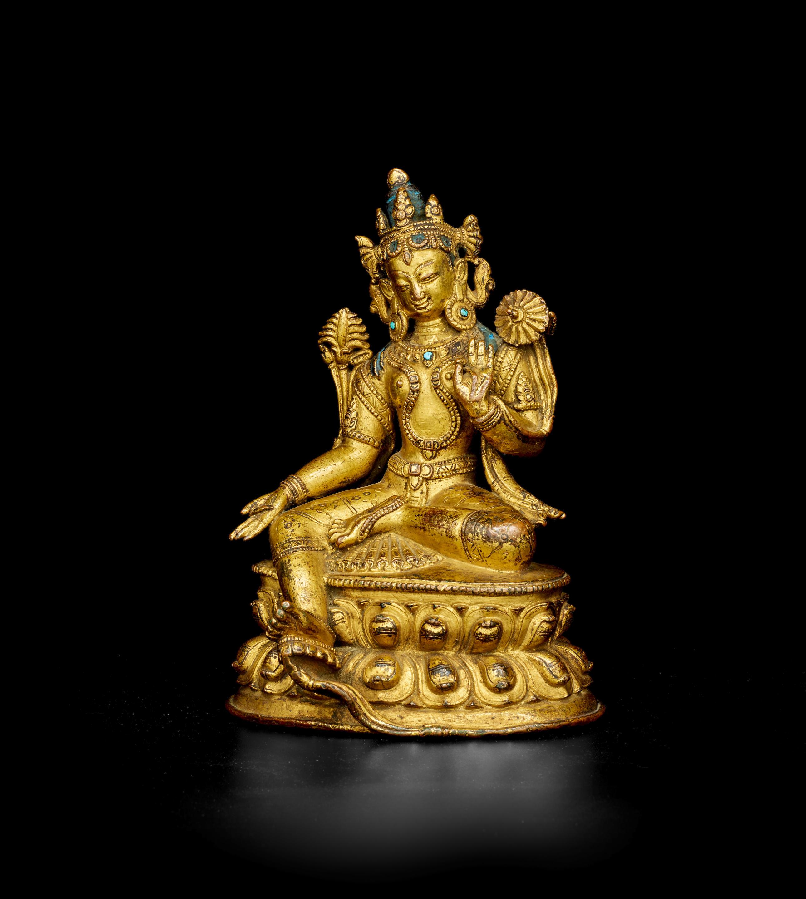 A Gilt Copper Alloy Figure Of Tara | Art.Salon