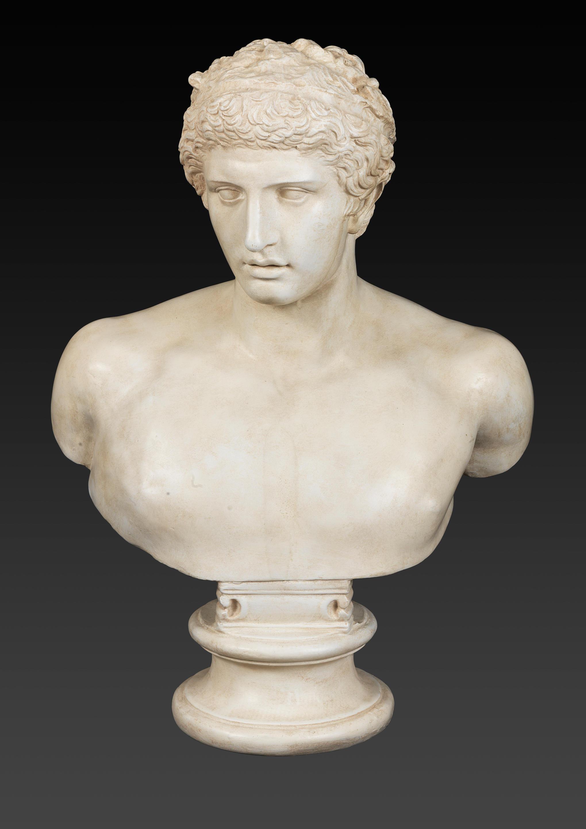 A Large Plaster Bust Of A Classical Male Artsalon