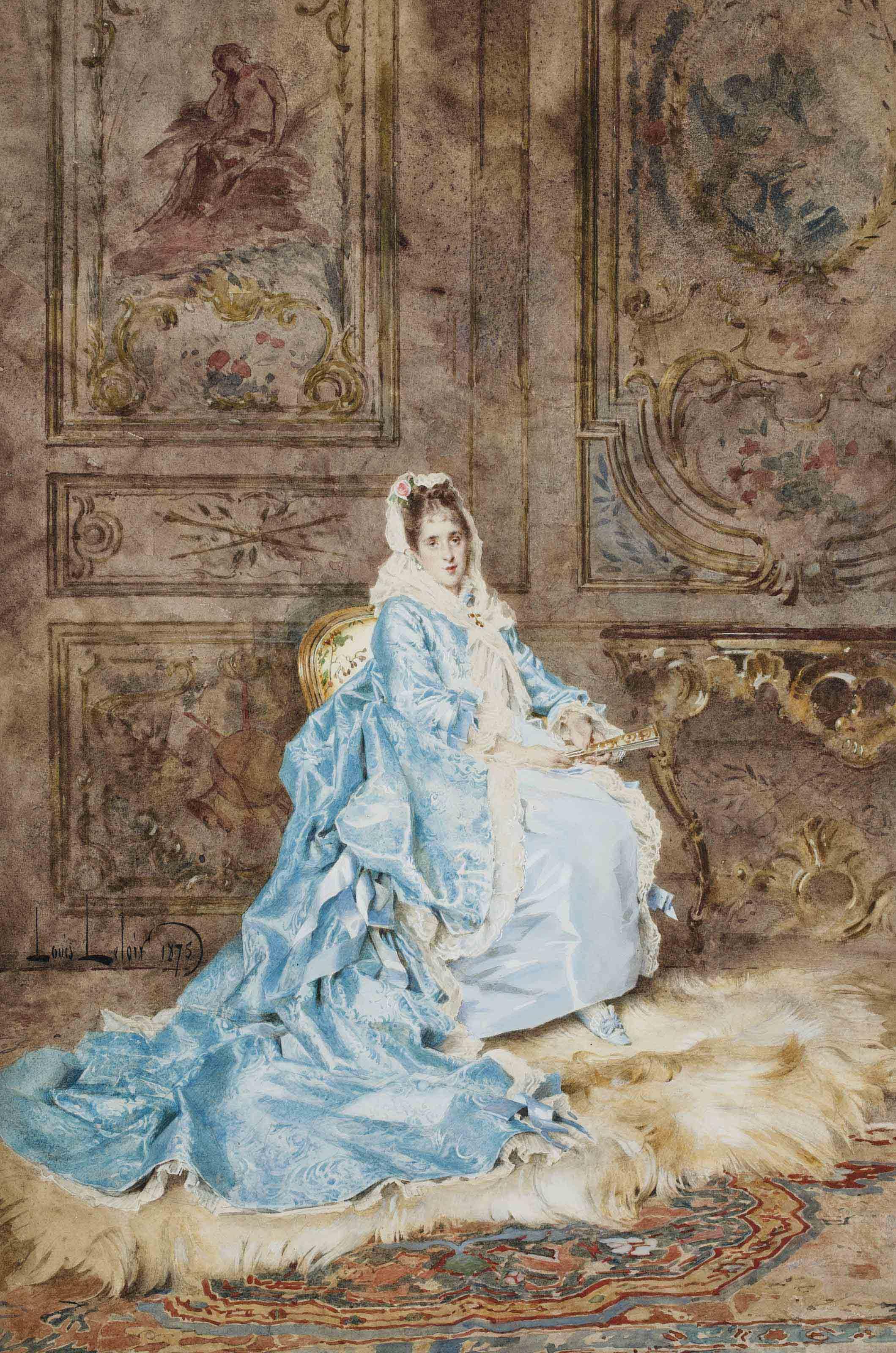 Elégante assise by Alexandre-Louis Leloir | Art.Salon