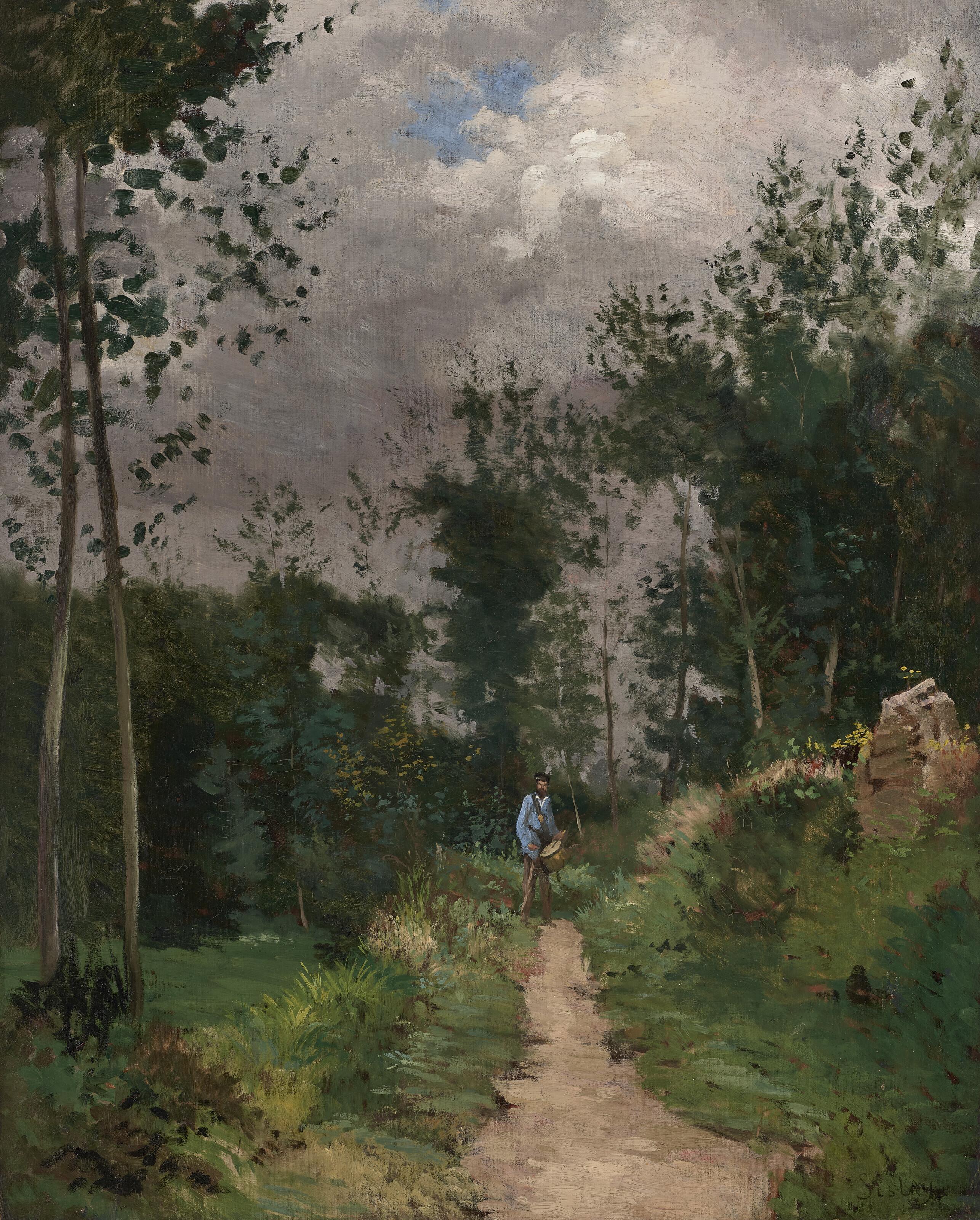 Garde-champêtre dans la forêt de Fontainebleau by Alfred Sisley