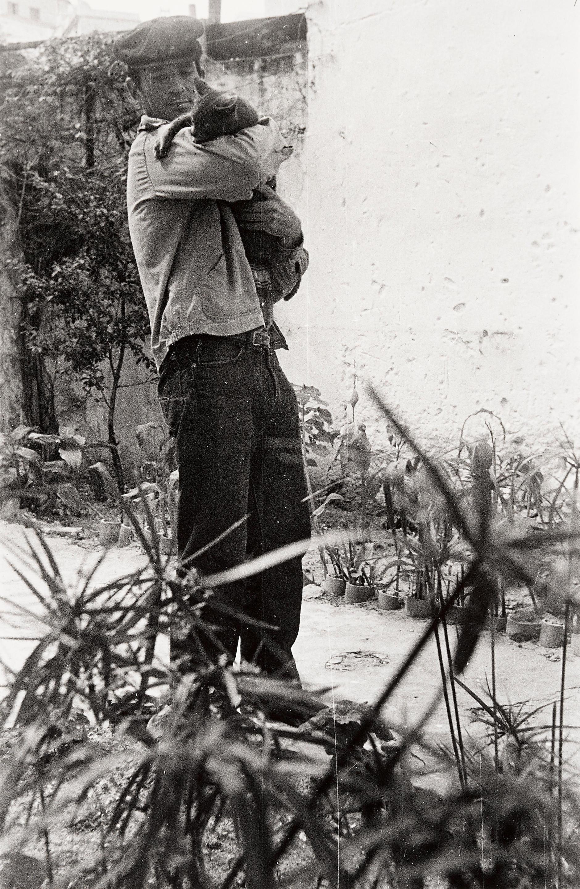 Jack Kerouac Holding William S. Burroughs' Cat, Villa Muneria, Tangiers ...