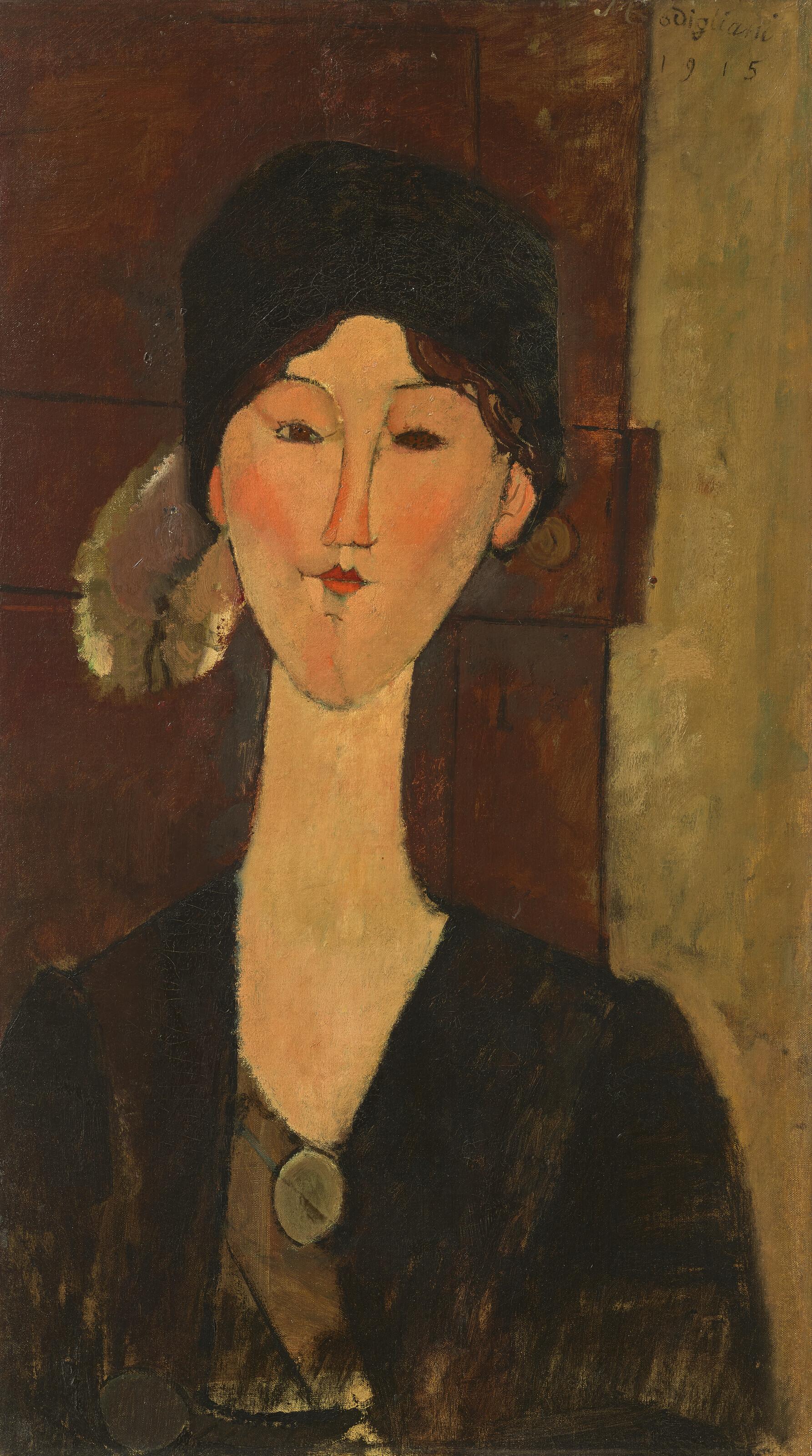 Beatrice Hastings devant une porte by Amedeo Modigliani Art.Salon