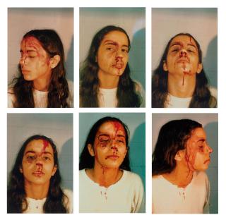 Ana Mendieta - Untitled (Self-Portrait with Blood)