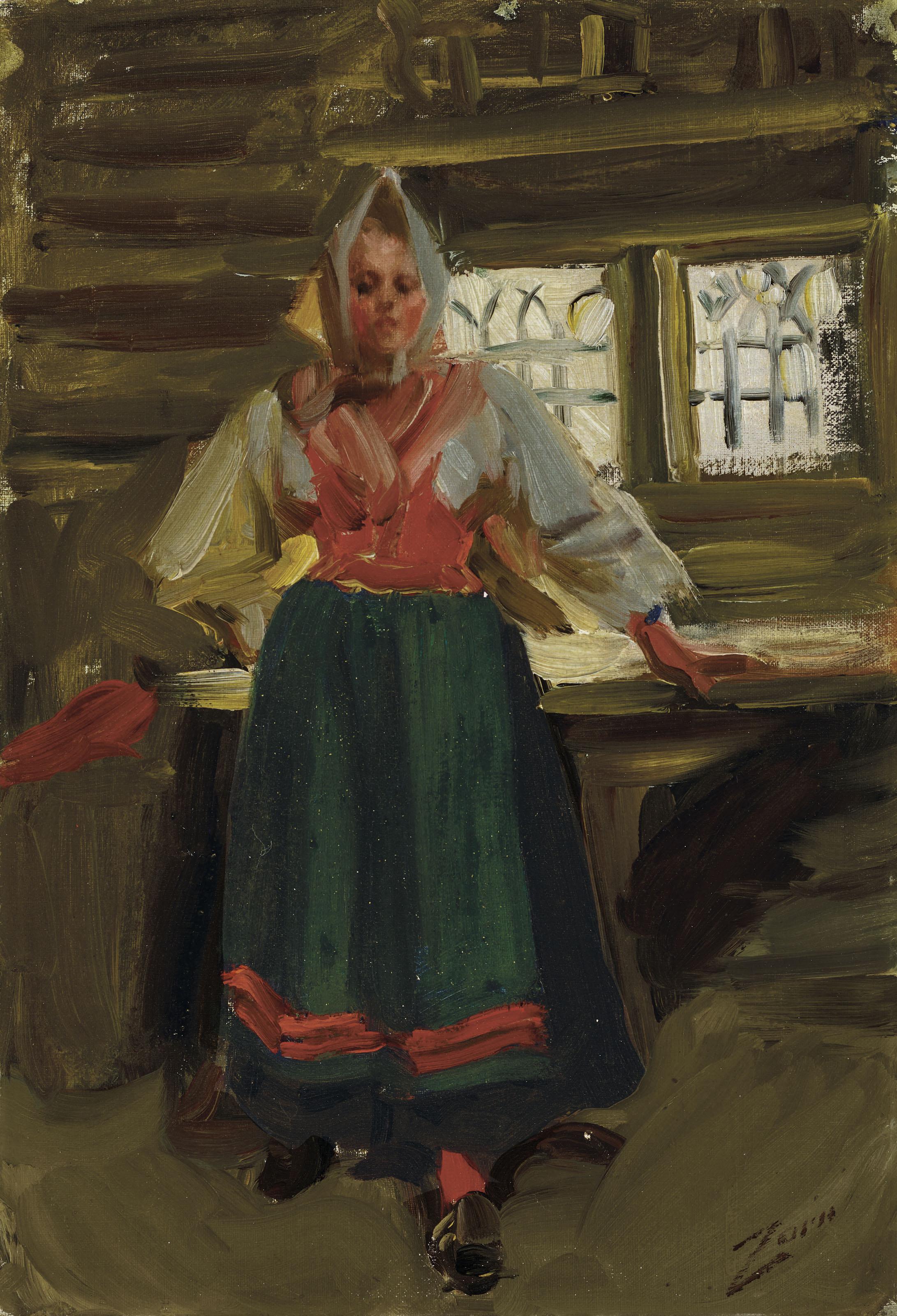 A Swedish Girl In Mora Folk Dress By Anders Zorn Artsalon