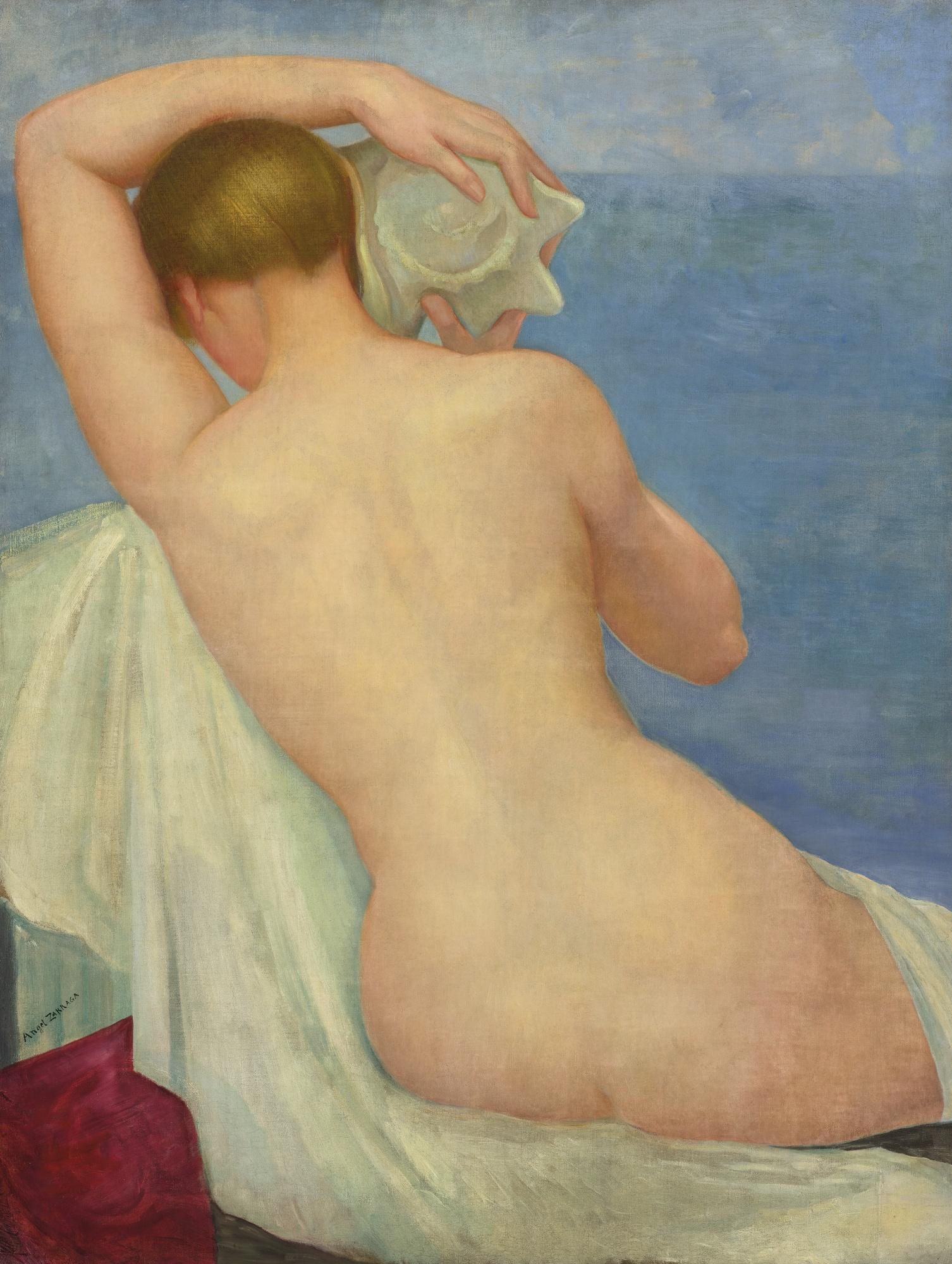 Desnudo De Espalda Con Caracol by Ángel Zárraga | Art.Salon