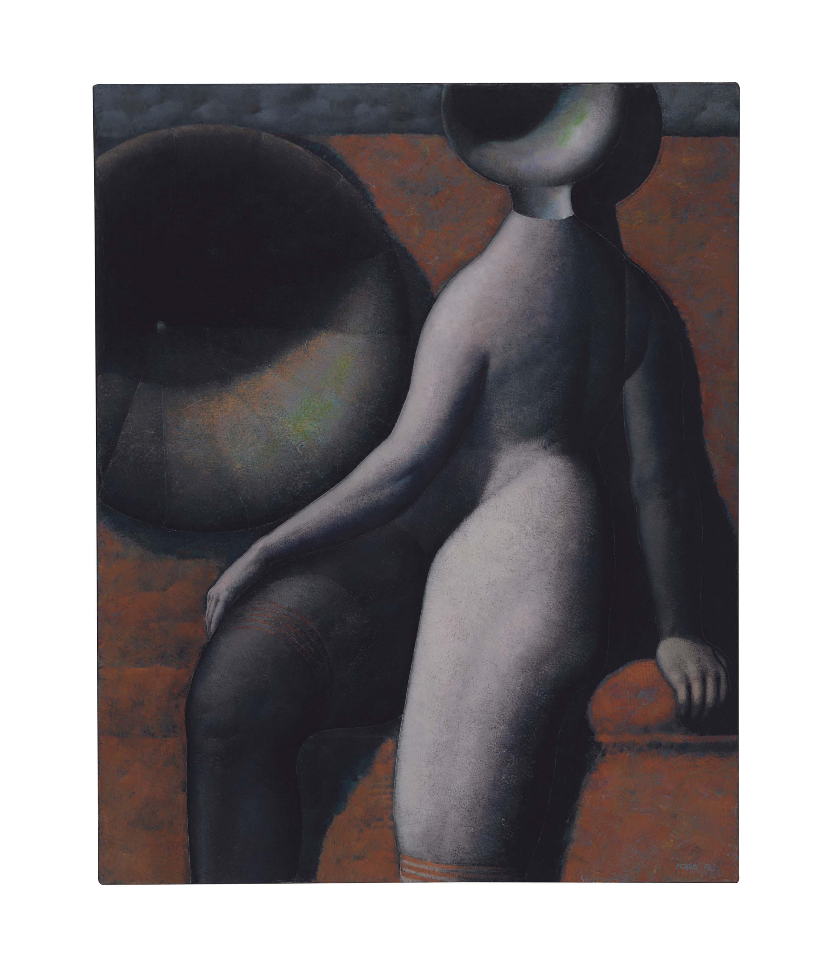 Nude in Front of a Gramophone by Armando Morales | Art.Salon