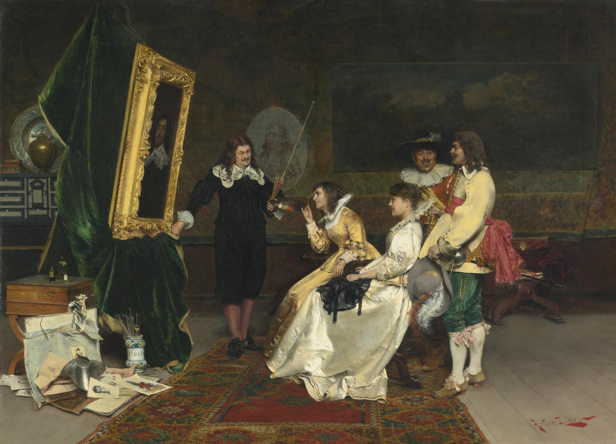 The Game of Chess Nineteenth Century Genre Painting by Arturo 