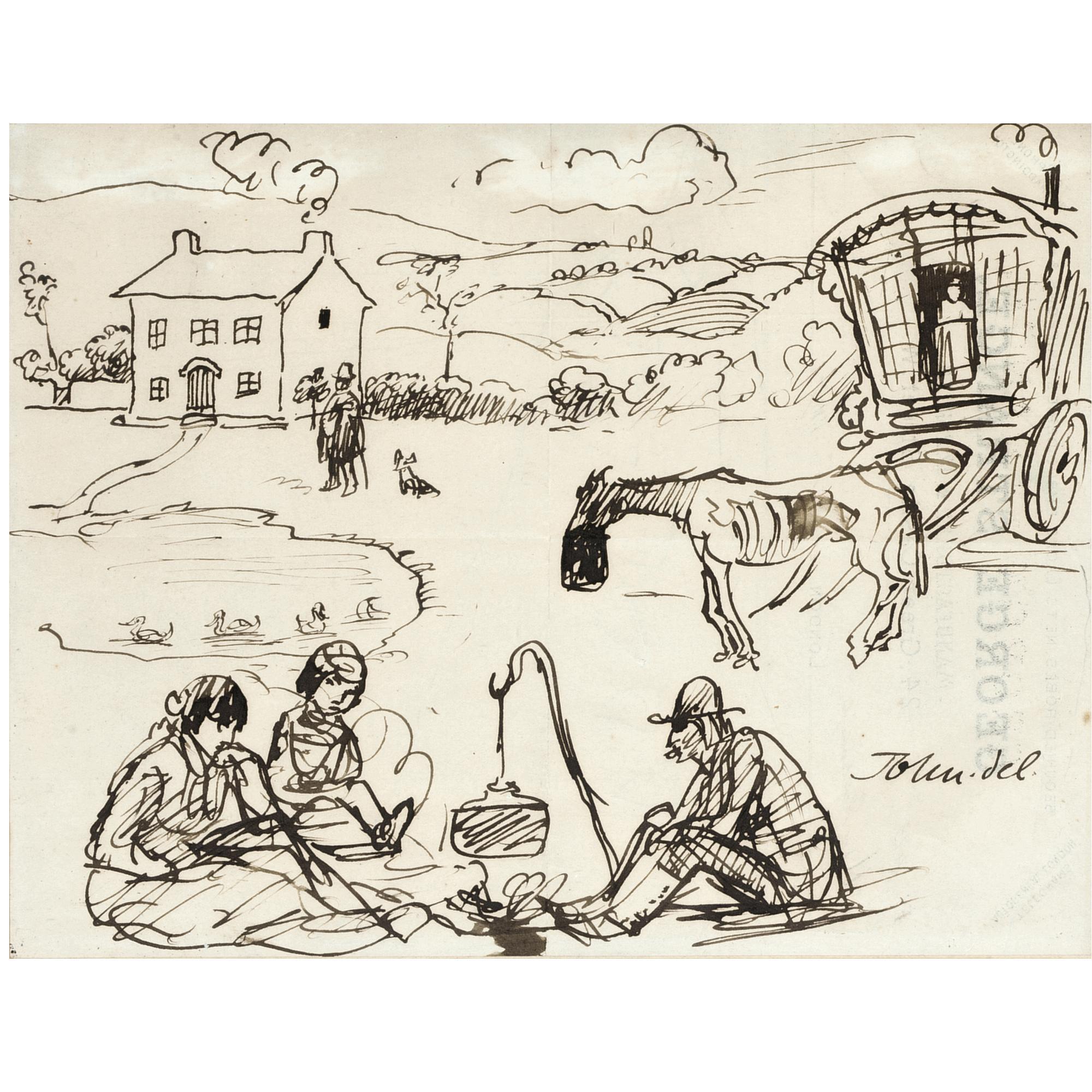 Gypsy Encampment By Augustus John, O.M., R.A. | Art.Salon