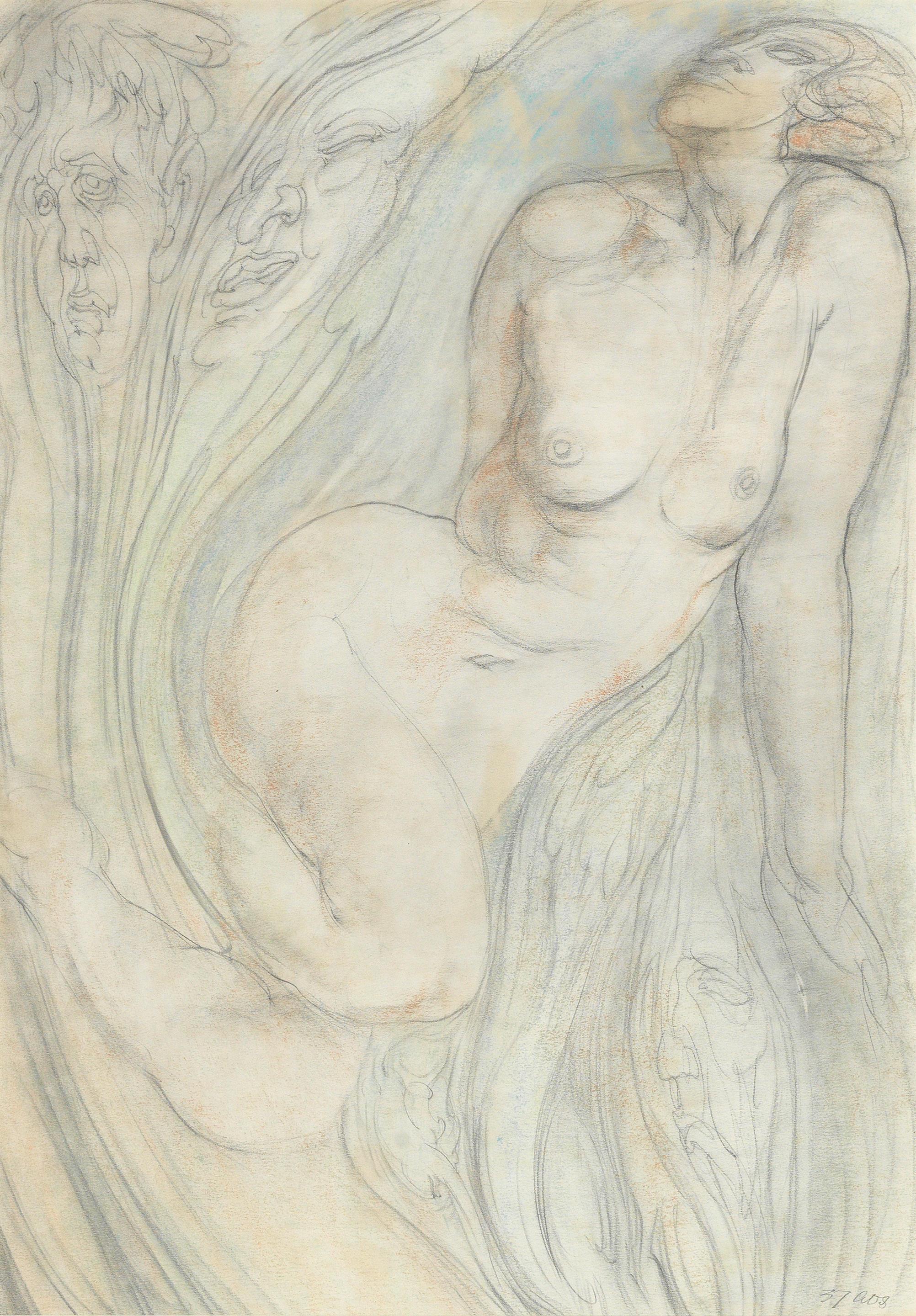 Female Nude And Faces by Austin Osman Spare | Art.Salon