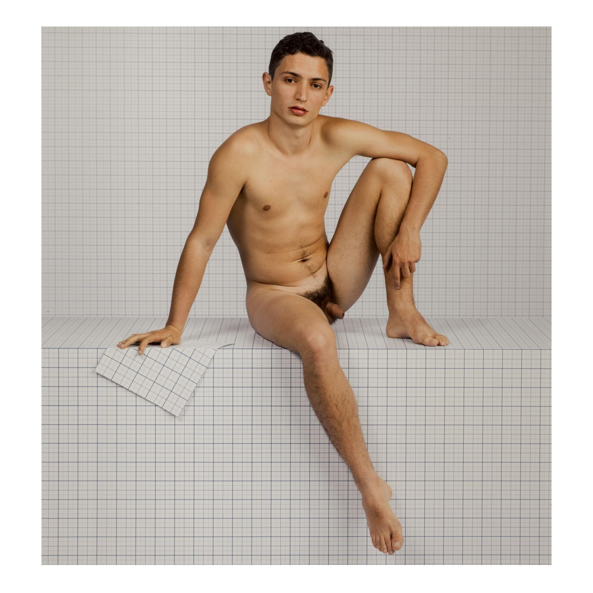 Naked Boy Sitting Down, Looking Towards Camera (From Self Portrait) by  Charlie White | Art.Salon