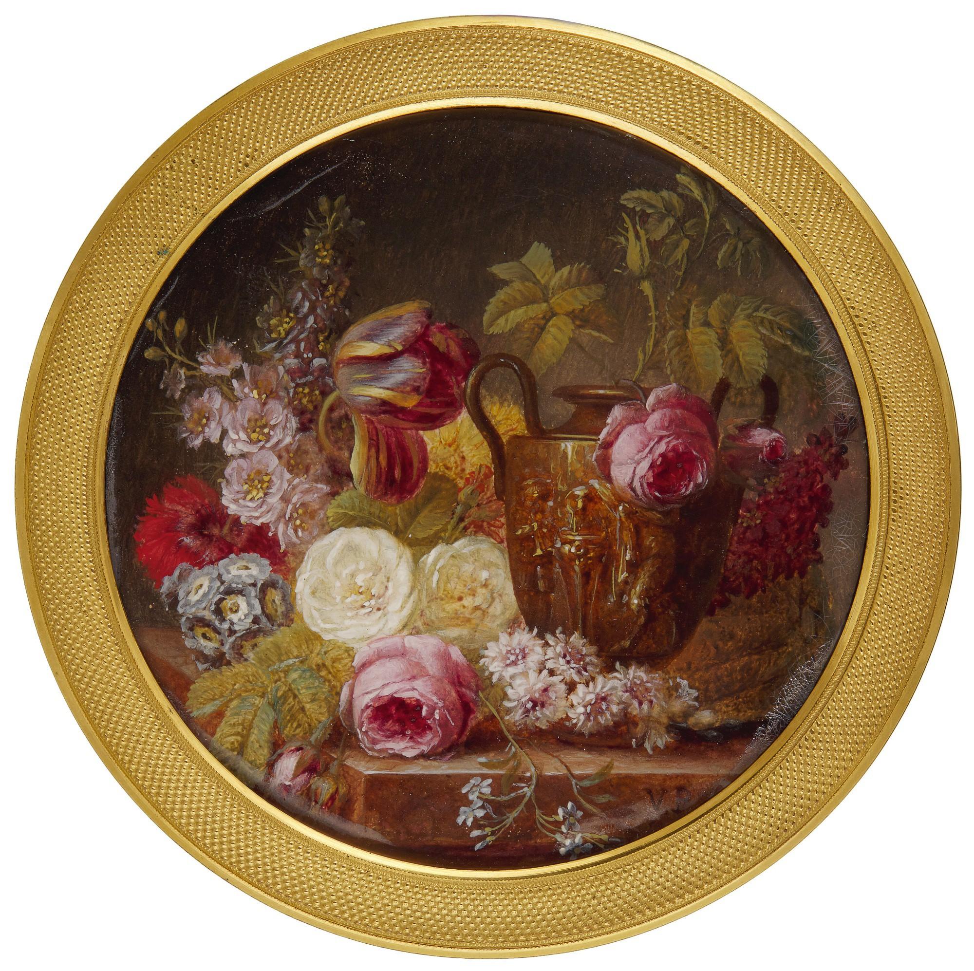 Still Life With Flowers And An Antique Urn, Circa 1805 By Christiaen 