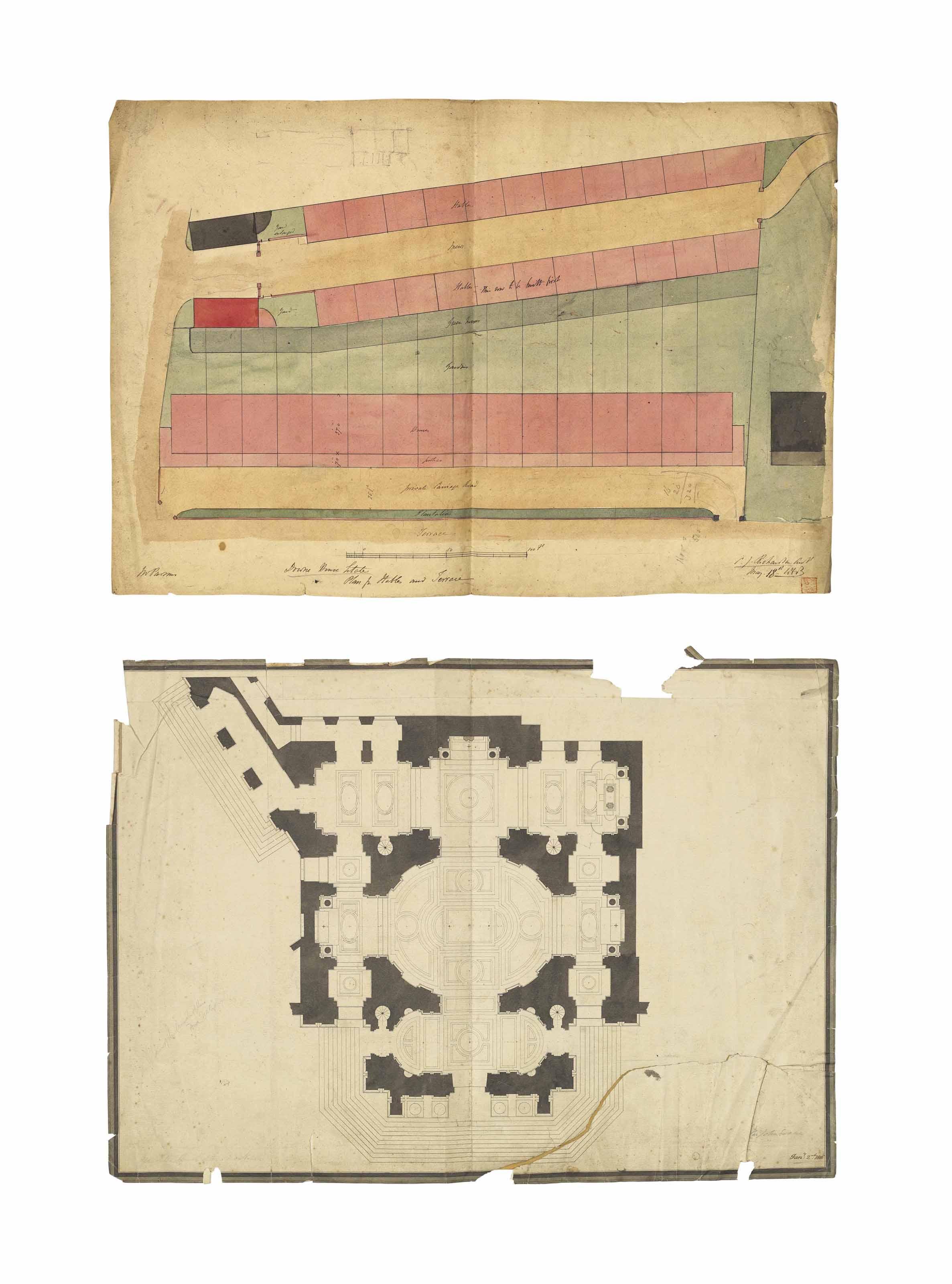 Design For The Stables And Terrace, Down House Estate (illustrated 