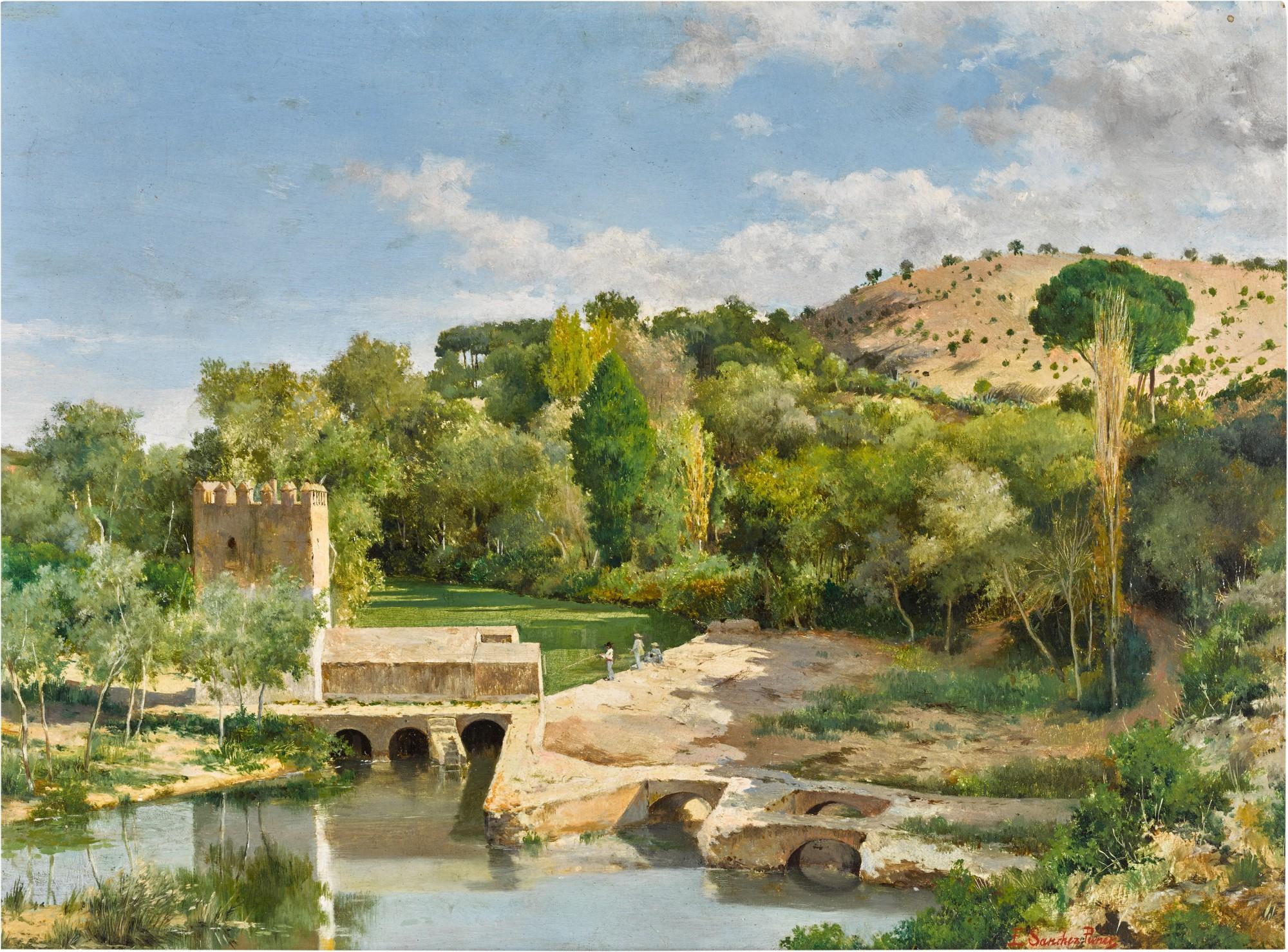 View of the Watermills at Alcalá de Guadaíra by Emilio Sánchez-Perrier ...