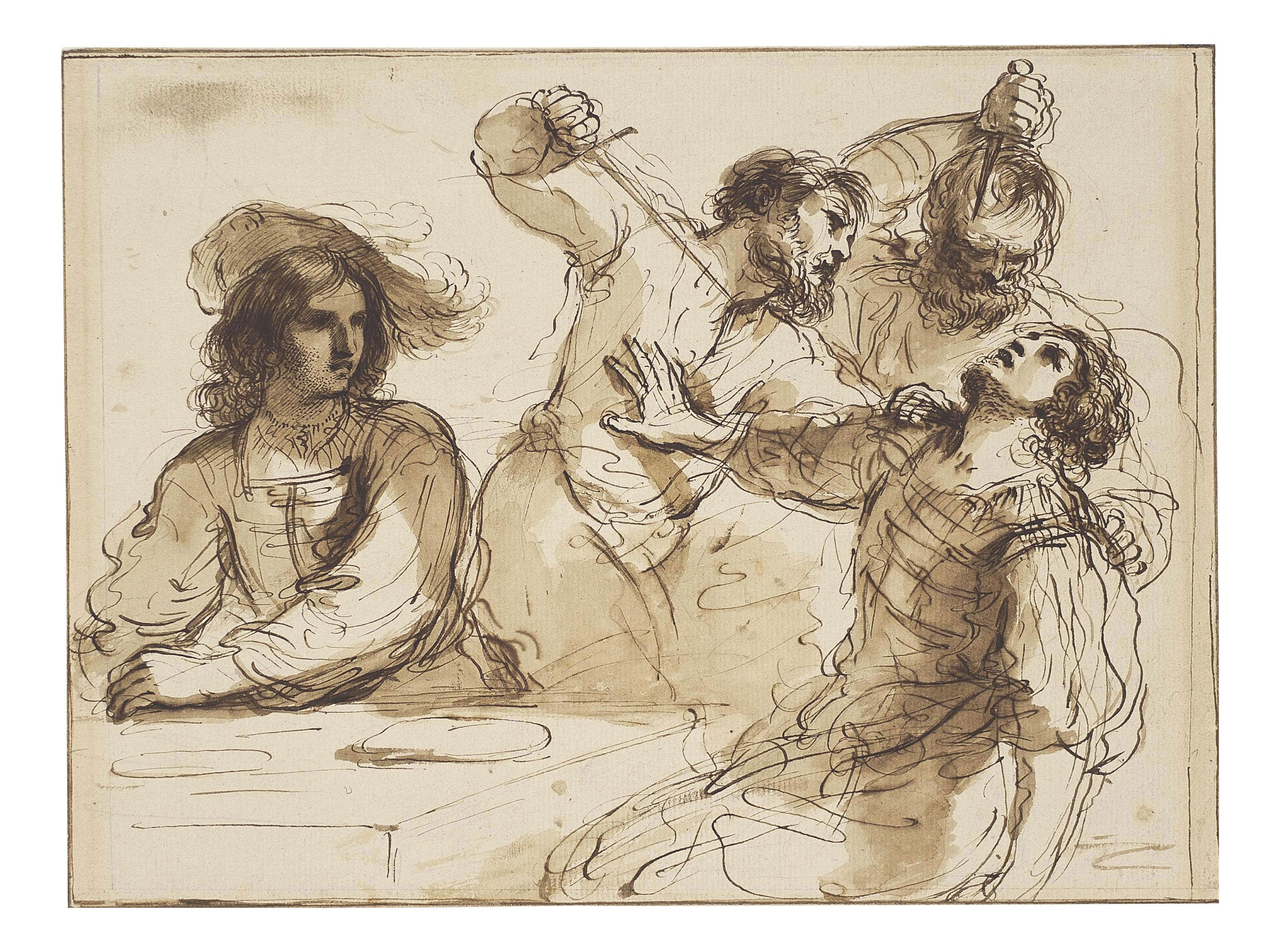 The Assassination of Amnon after Guercino by Francesco Bartolozzi