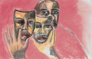 Francesco Clemente - Self-Portrait Without the Mask