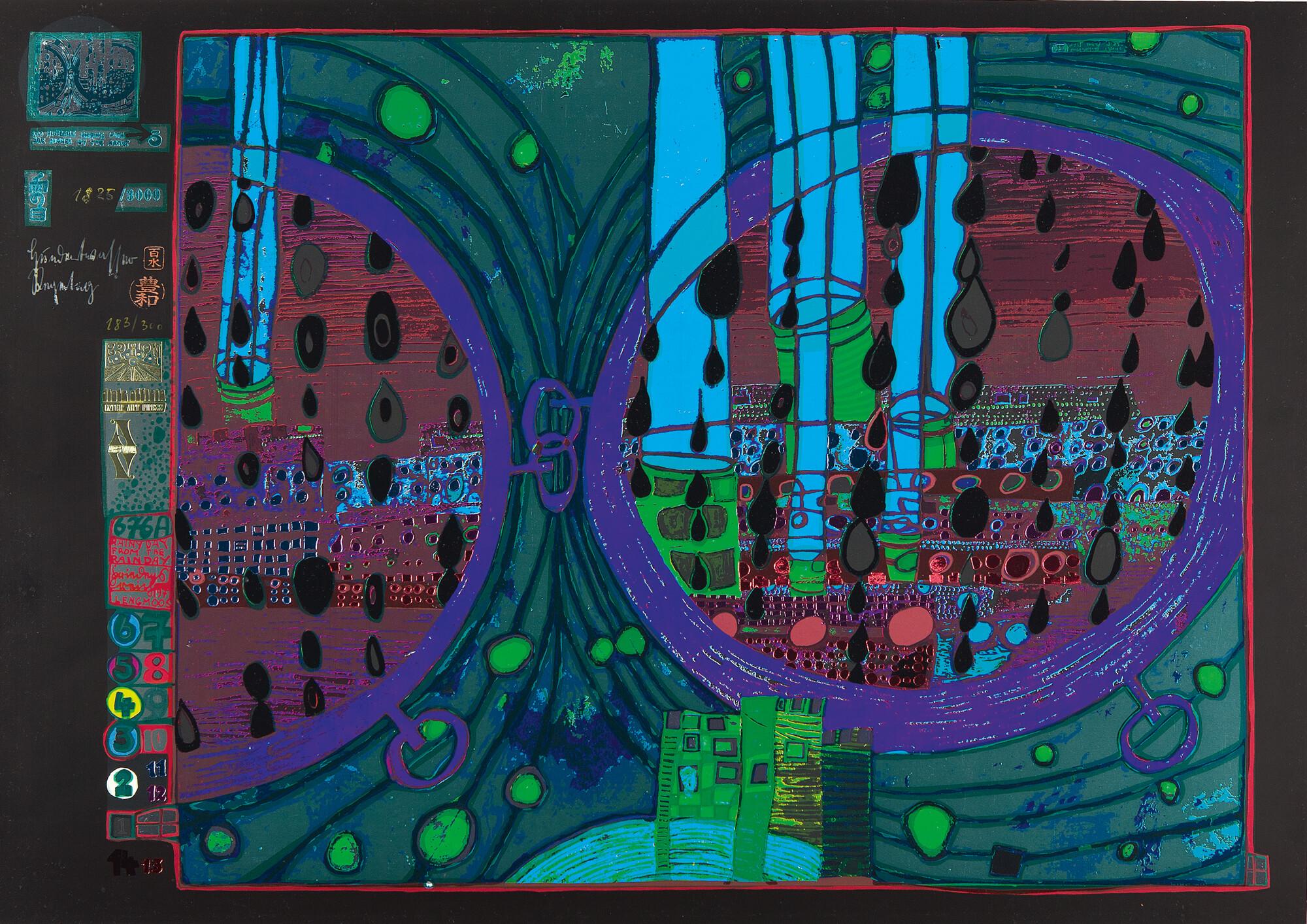 Regen auf Regentag. by Friedensreich Hundertwasser | Art.Salon