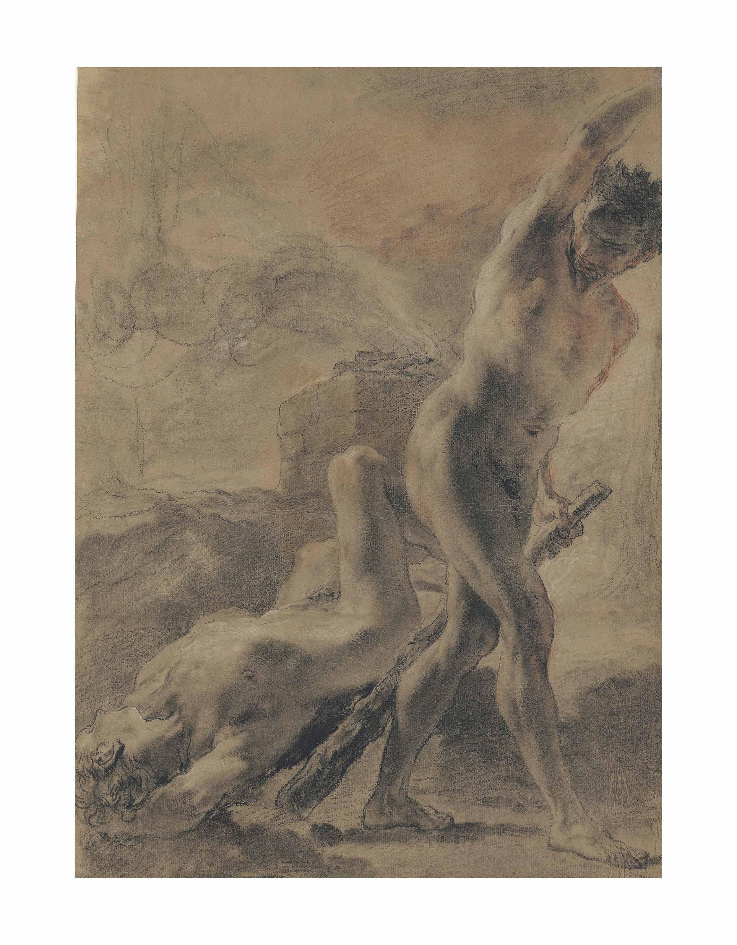 Cain and the slain Abel by Gaetano Gandolfi | Art.Salon