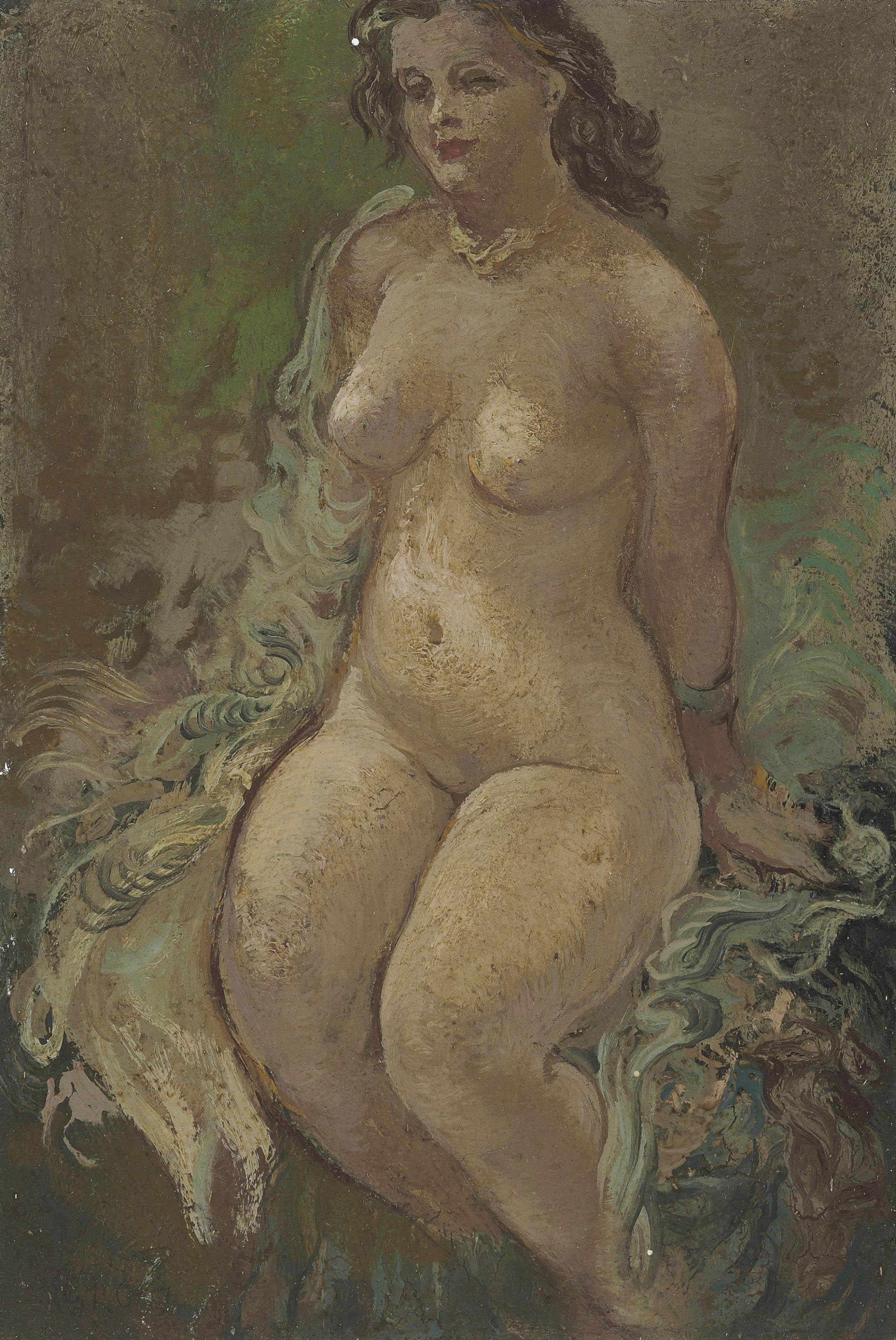 Seated Nude by George Grosz | Art.Salon