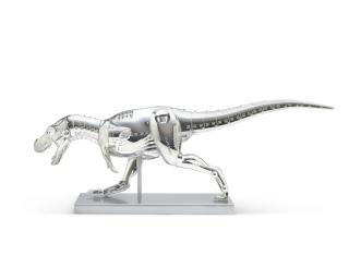 Hajime Sorayama T-Rex Cyborg Dinosaur Figure Silver