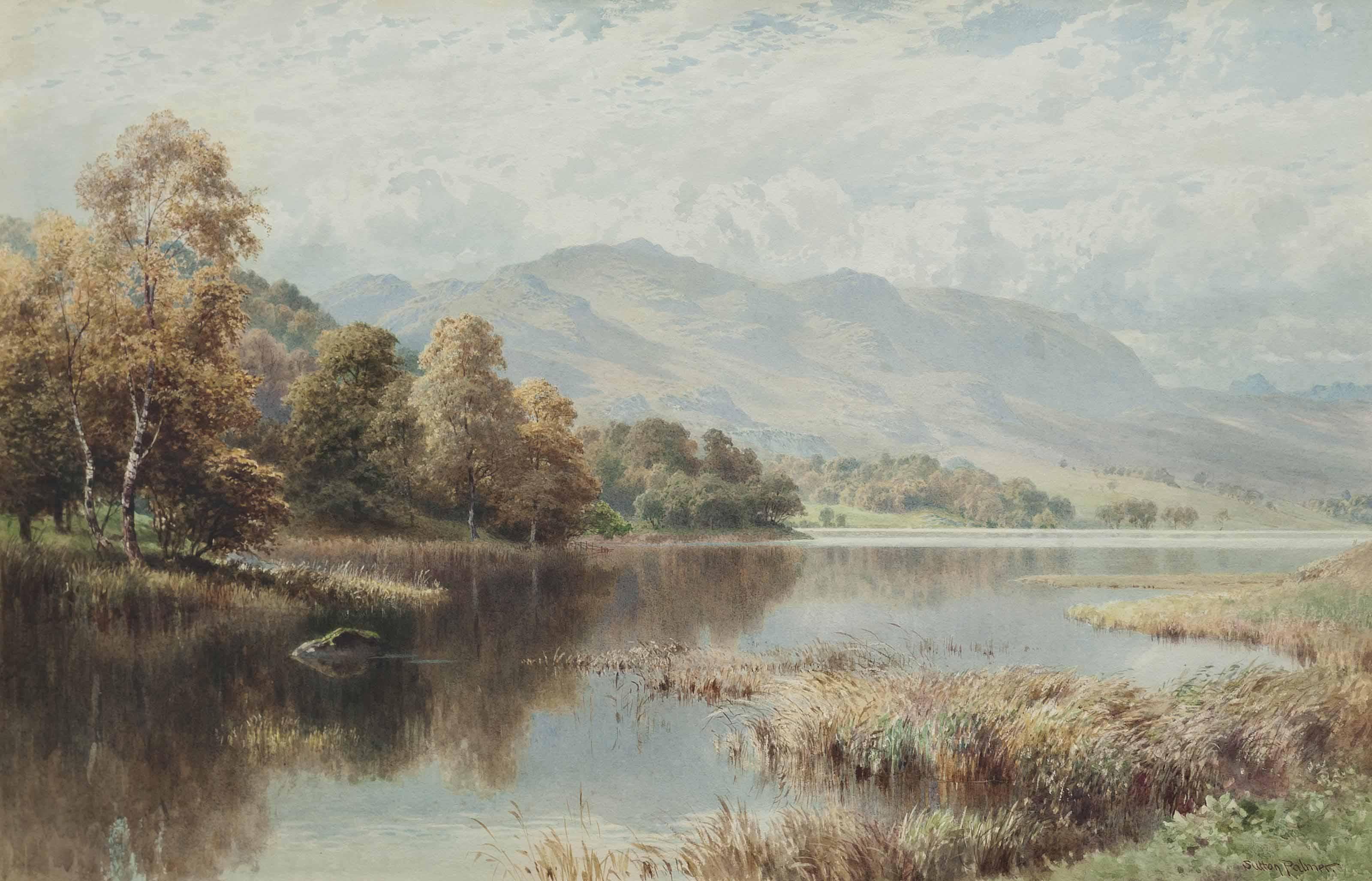 Rydal Water, Autumn by Harold Sutton Palmer, R.B.A., R.I. | Art.Salon