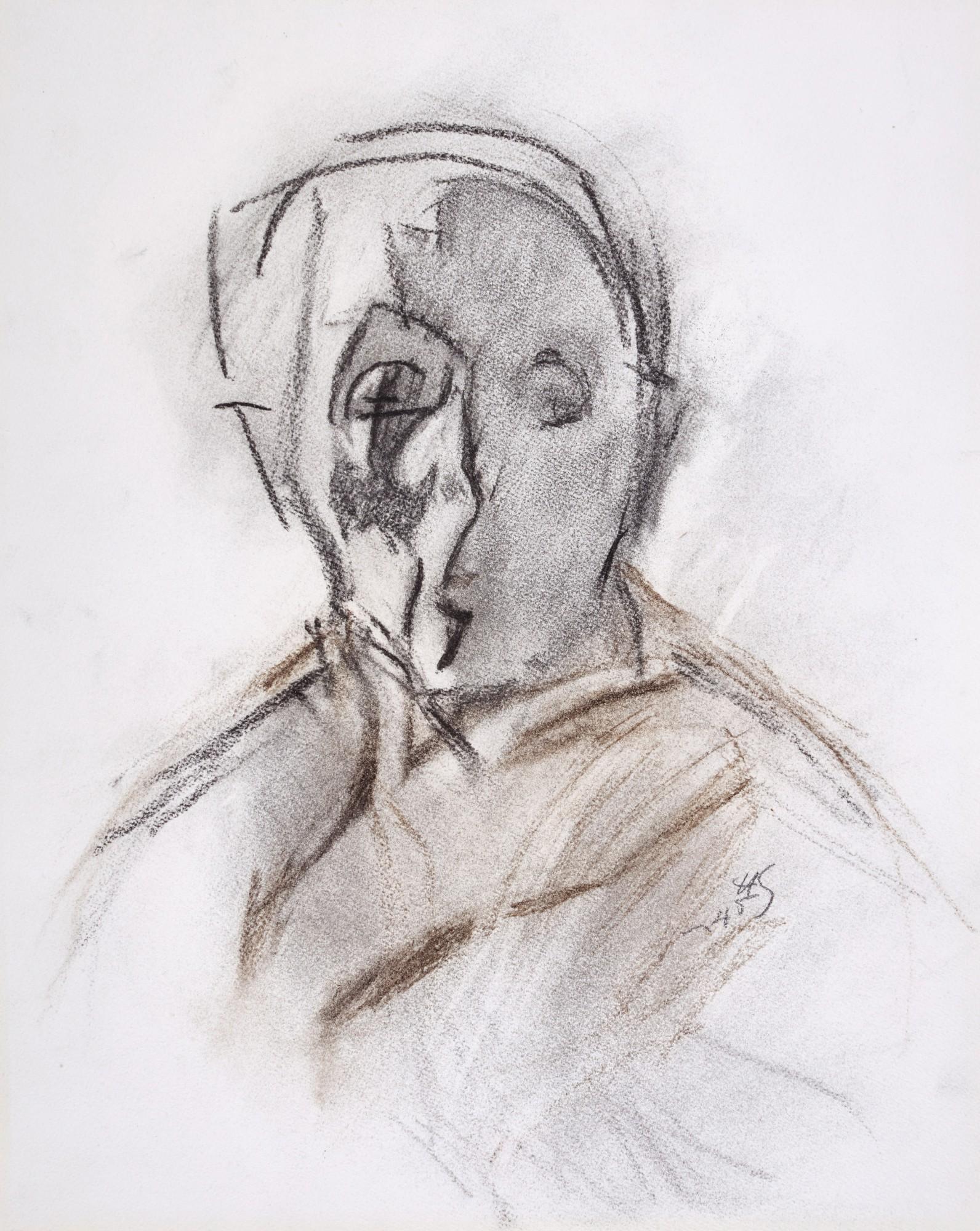 Self-Portrait with Eyes Closed by Helene Schjerfbeck 