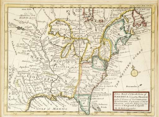 A New Map of North Parts of America Claimed by France; also two maps by ...