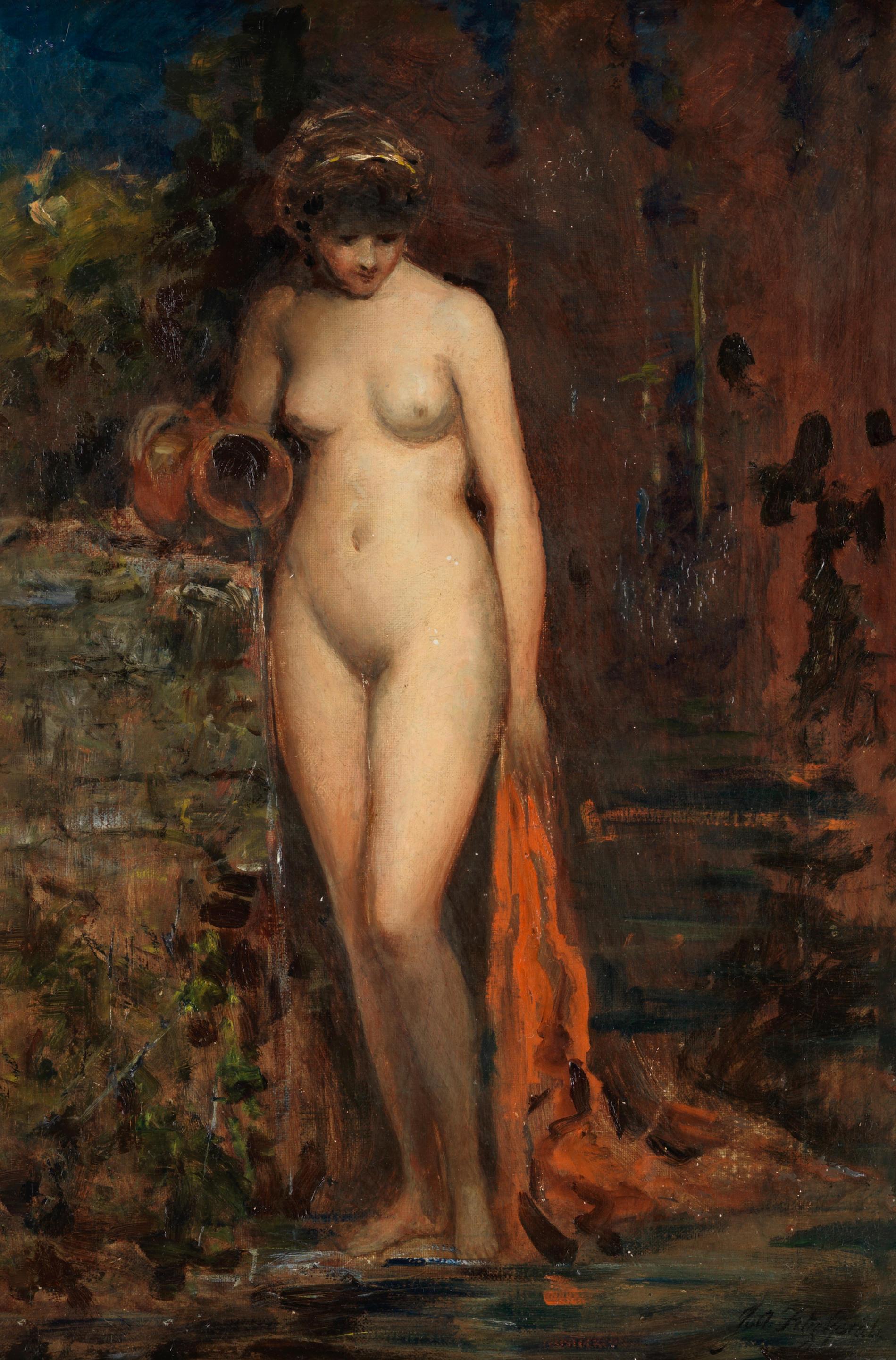 Standing nude bather by John Anster Fitzgerald | Art.Salon