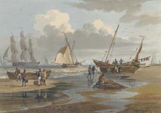 Louis François Thomas Francia  Fishing Luggers (Chasse-marée