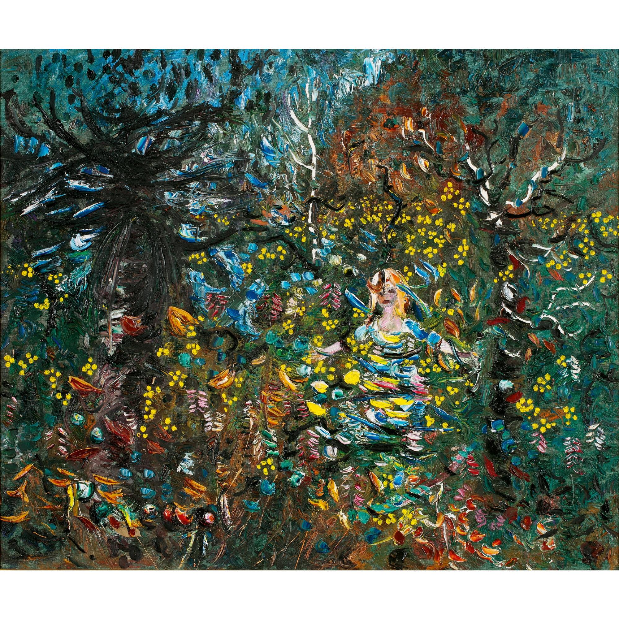 Australian Lady In The Wattle (Grampians) by John Perceval | Art.Salon