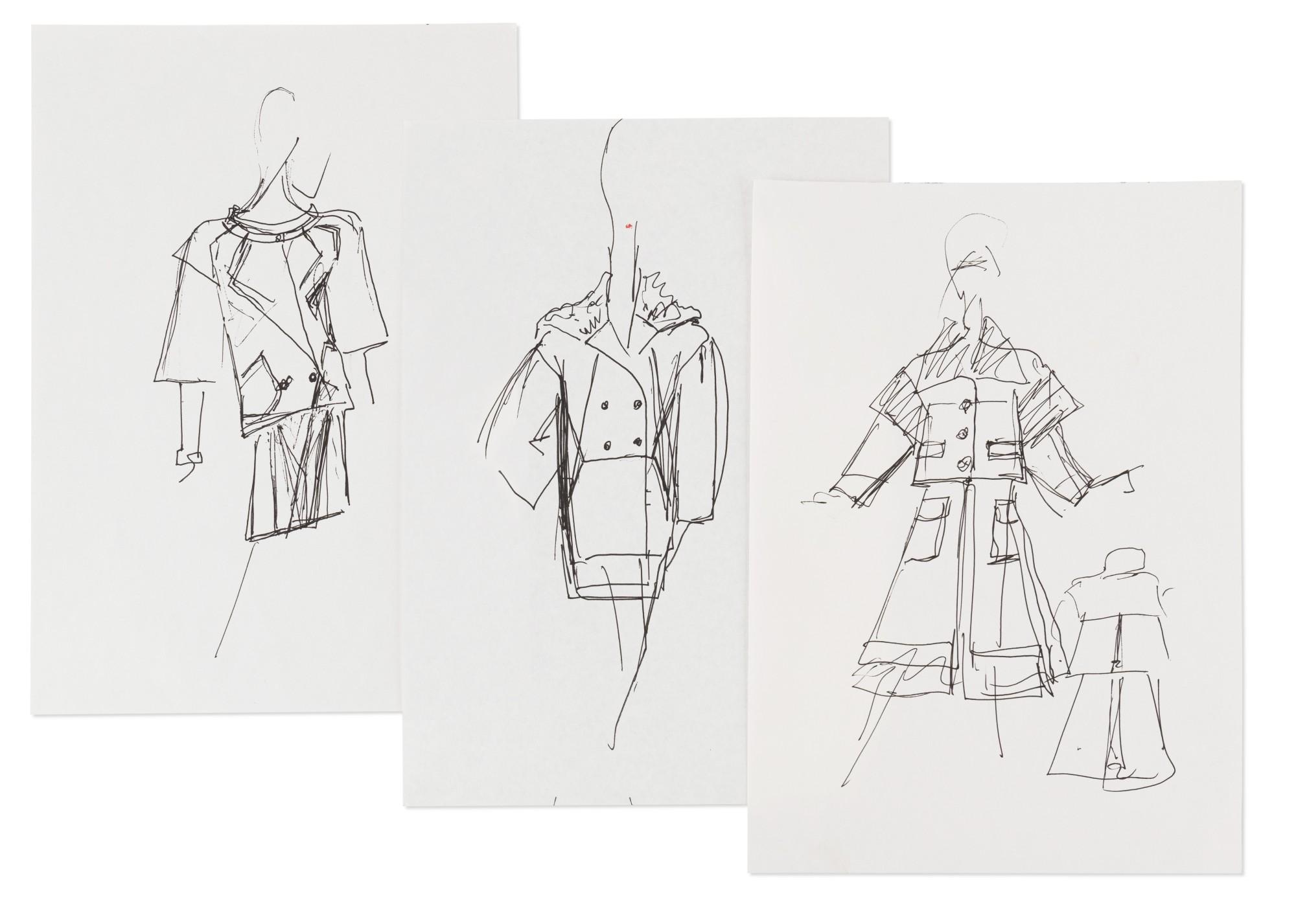 Three Original Sketches For Fashion | Trois Croquis De Mode Originaux ...