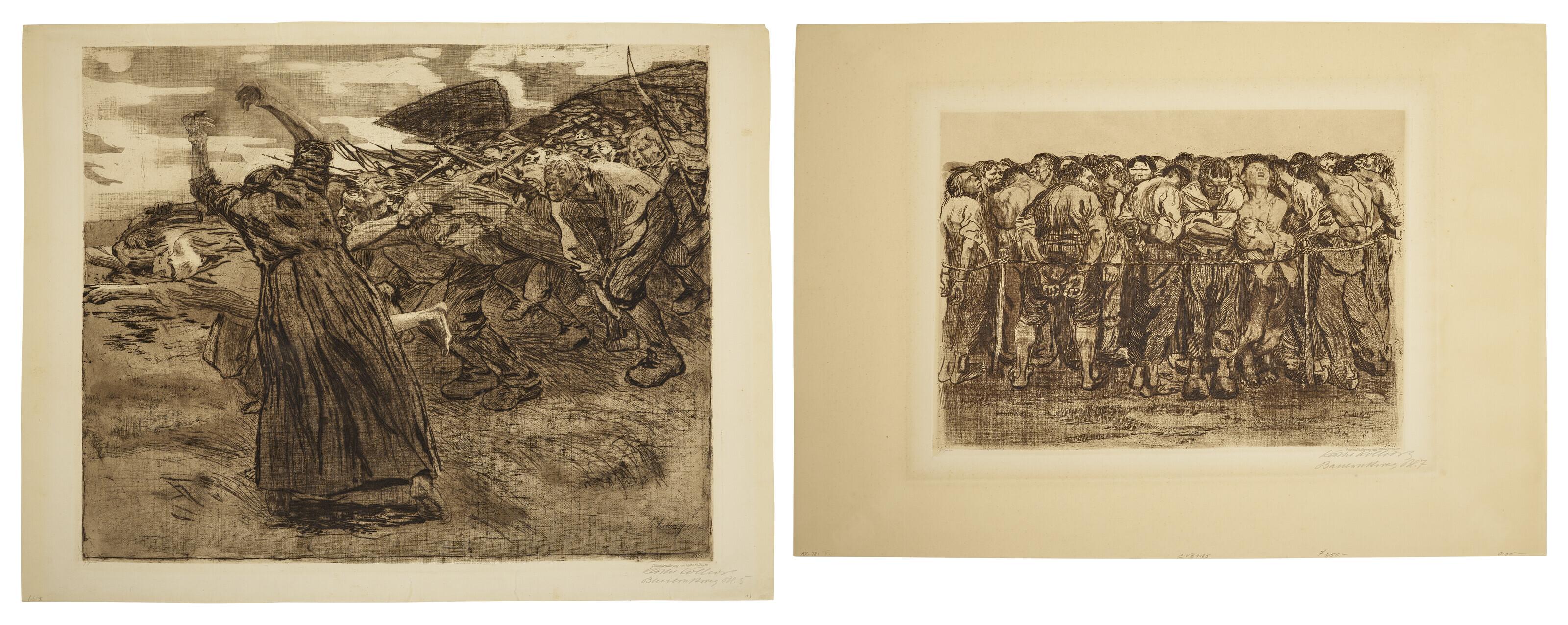 Bauernkrieg (Peasant'S War): Two Plates by Kathe Kollwitz | Art.Salon