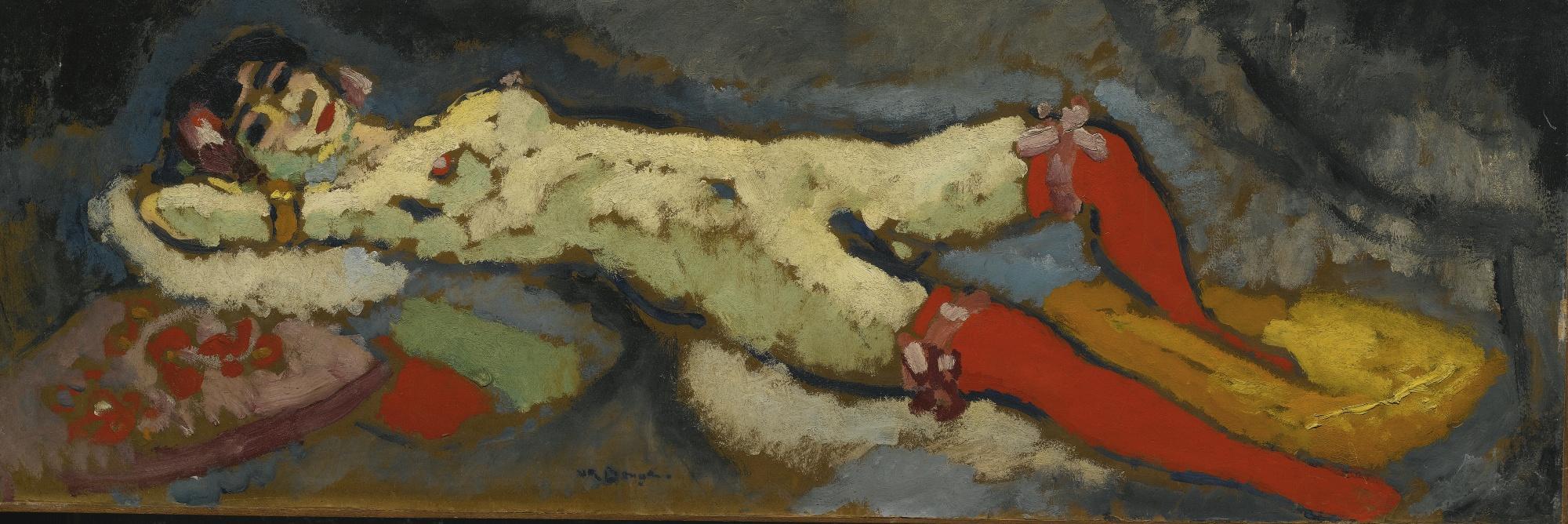 Nu Couché Aux Bas Rouges by Kees Van Dongen | Art.Salon