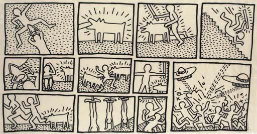 Untitled (A Blueprint Drawing) By Keith Haring | Art.Salon