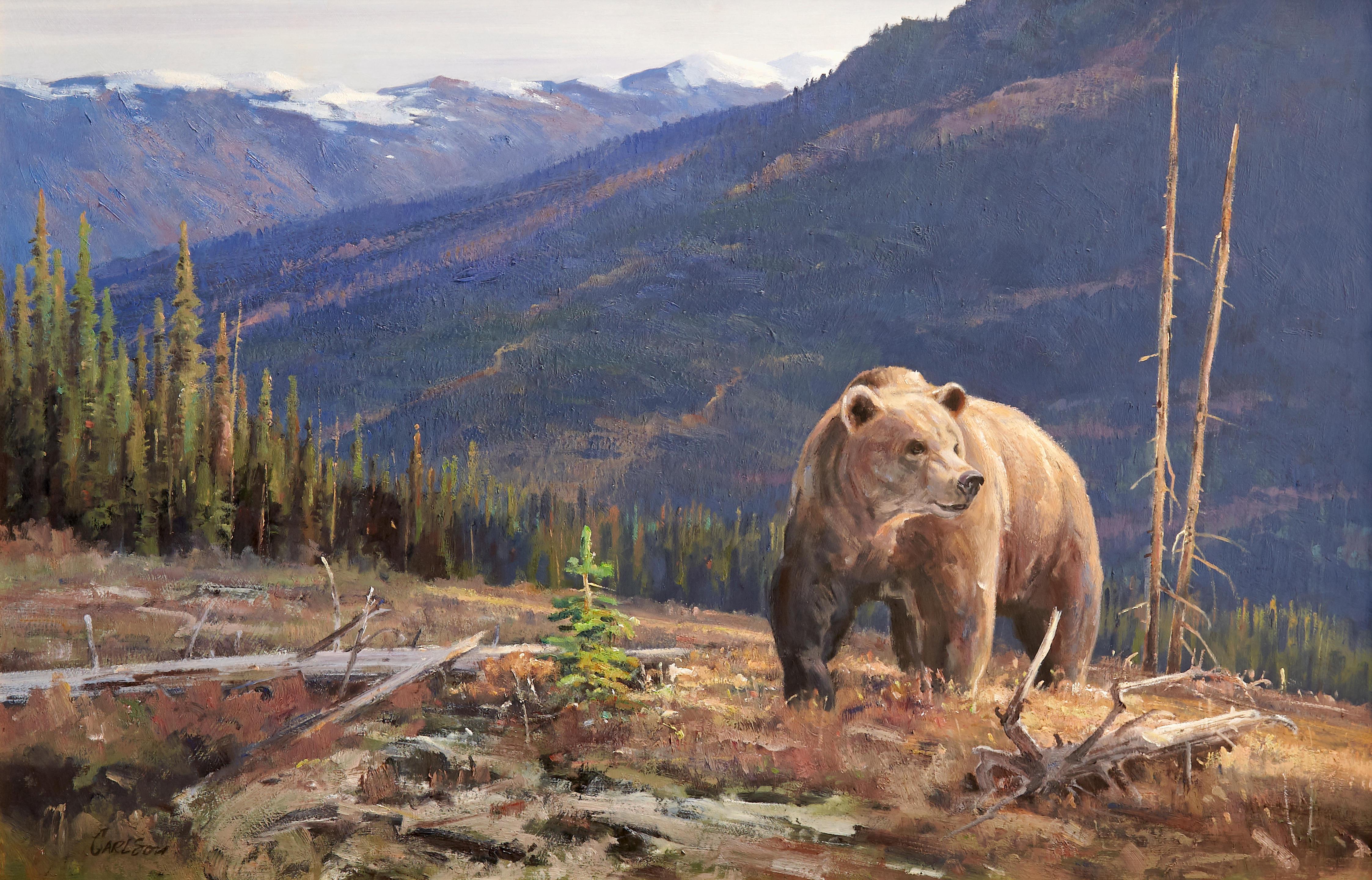 Mountain Clearing (Bear in a Landscape) by Ken Carlson | Art.Salon