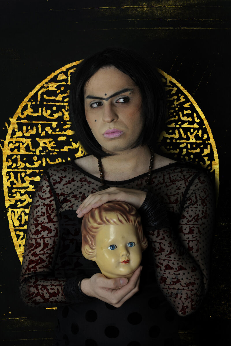 Maryam Mohammadi, „Talisman“ (aus 7-teiliger Serie), 2016,  Farbfoto (digitale Doppelbelichtung), 100 x 70 cm