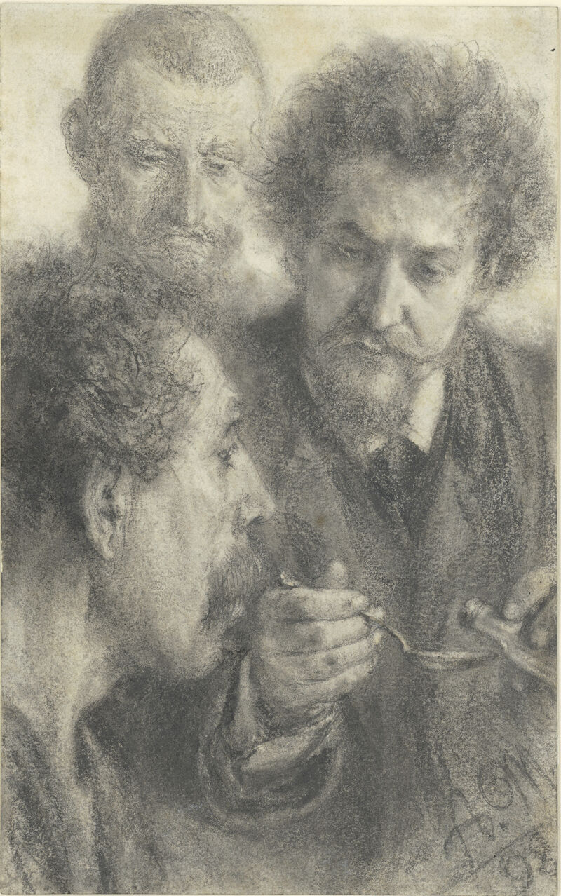 Adolph Menzel (1815–1905) Die Medizin, 1898 Kreide und Kohle auf Papier, 220 x 130 mm