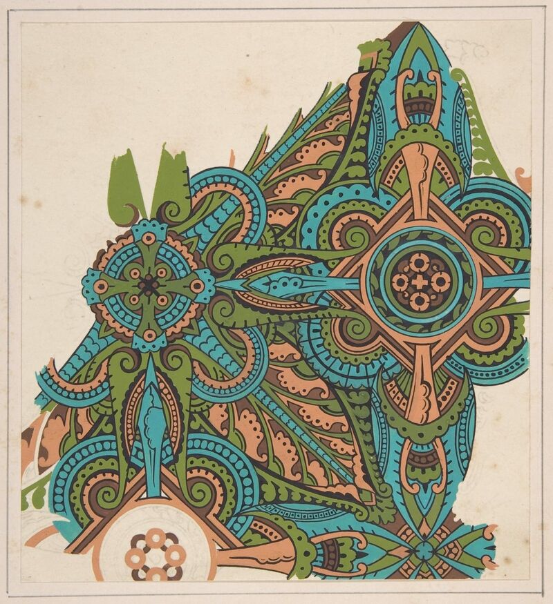 Christopher Dresser, Design drawing, c. 1883