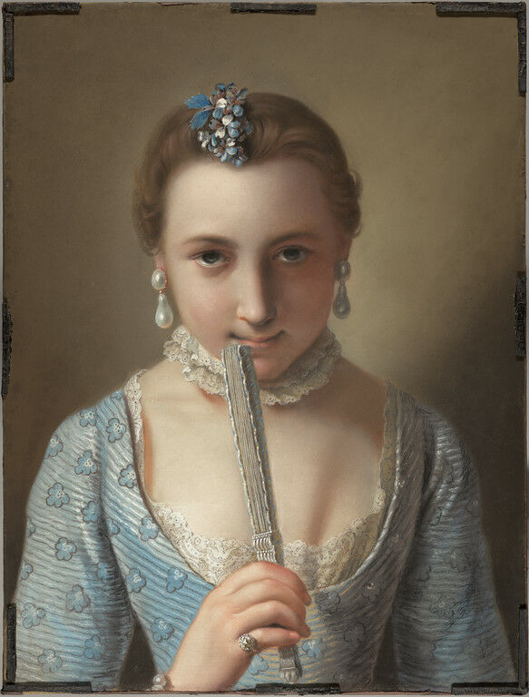 Pietro Antonio Rotari, Young Woman with a Fan, early 1750s