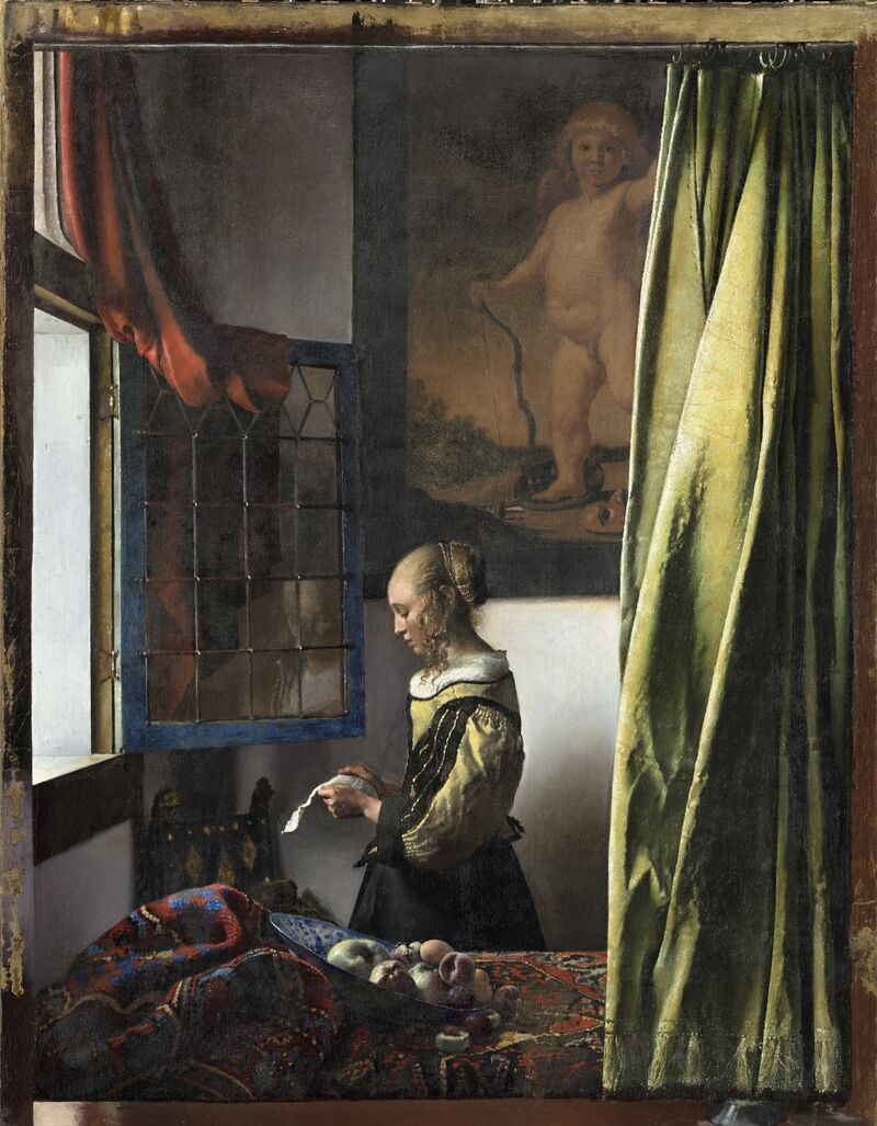 Girl Reading a Letter at an Open Window, Johannes Vermeer, 1657-58