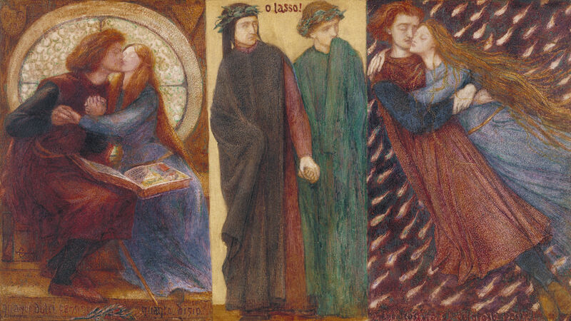 Dante Gabriel Rossetti,  Paolo and Francesca da Rimini 1855