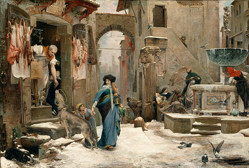 Luc Olivier Merson, 1846 - 1920 The Wolf of Gubbio, 1877 Oil on canvas, 88 x 133 cm Musée des Beaux-Arts, Lille