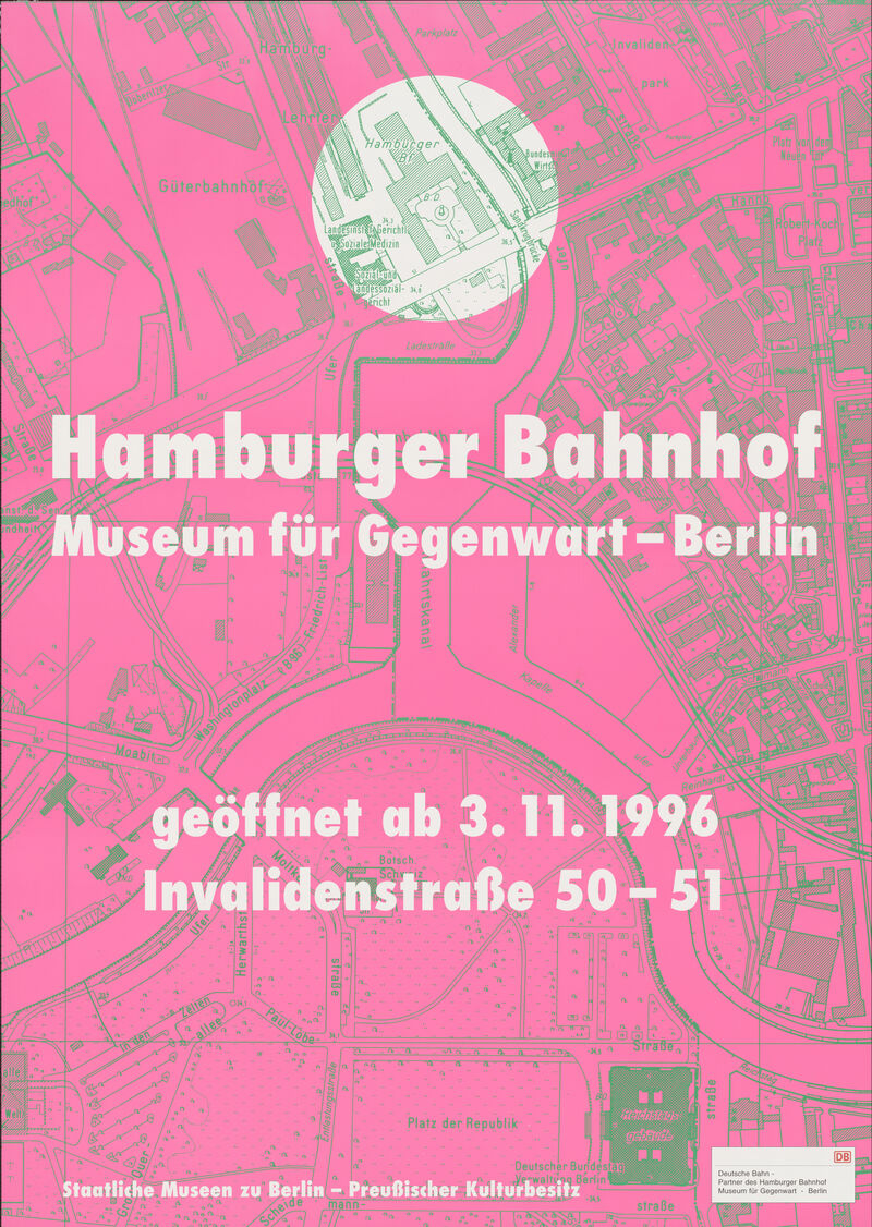 Forum Hamburger Bahnhof: Poster zur Eröffnung des Hamburger Bahnhof – Museum für Gegenwart – Berlin, 1996