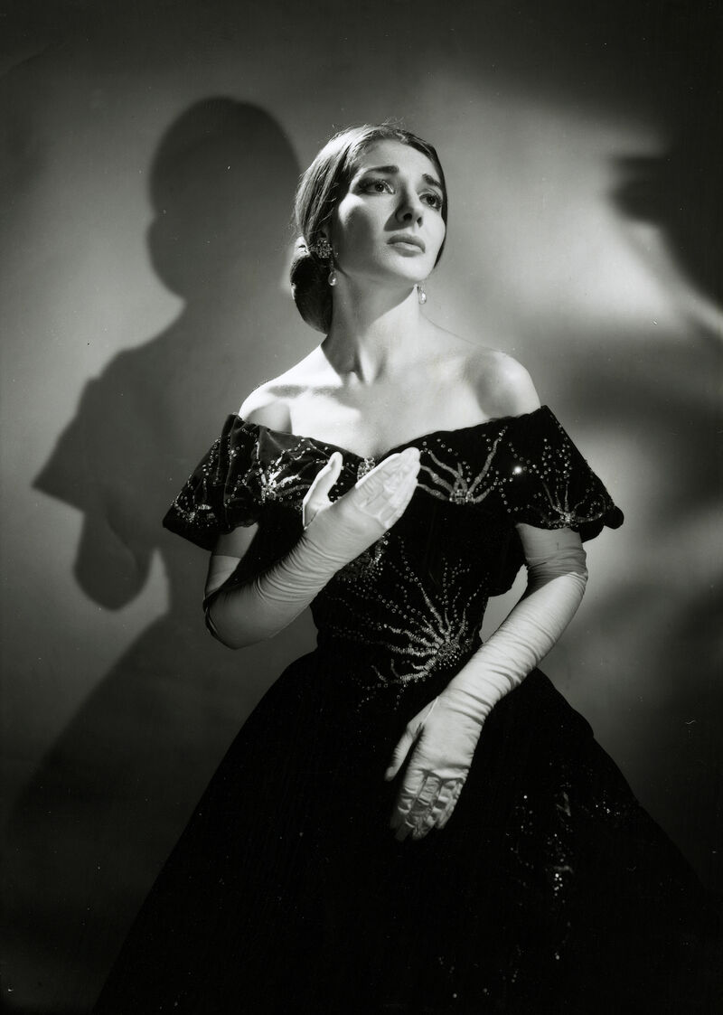 Photograph of Maria Callas taken as Violette in La Traviata, photography by Houston Rogers