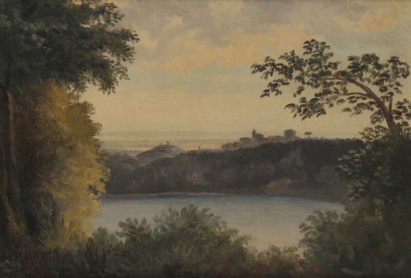 Pierre-Henri de Valenciennes (1750–1819), Ansicht des Nemi-Sees von Genzano aus