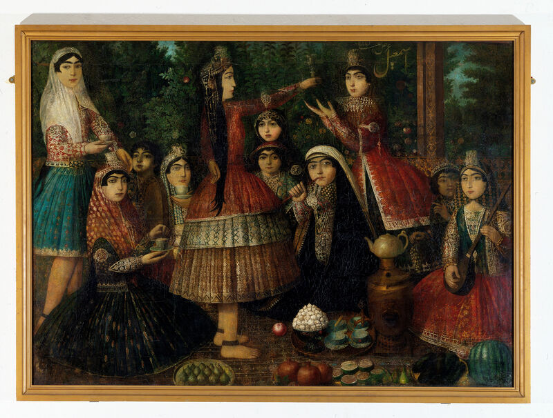 Ladies around a Samovar, Iran, Tehran, 19th century