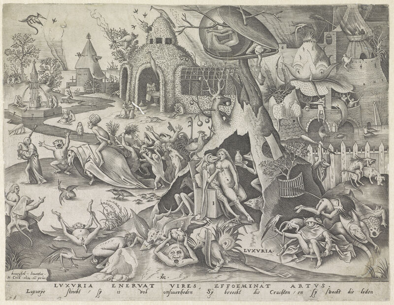 Pieter van der Heyden after Pieter Bruegel I, Lust / Luxuria, 1558