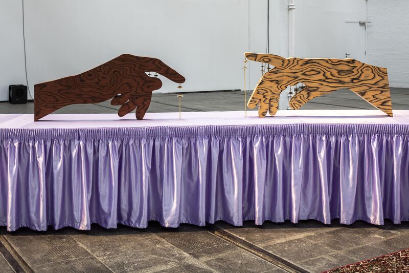 Installation view of Jasleen Kaur, Alter Altar at Tramway, Glasgow 2023