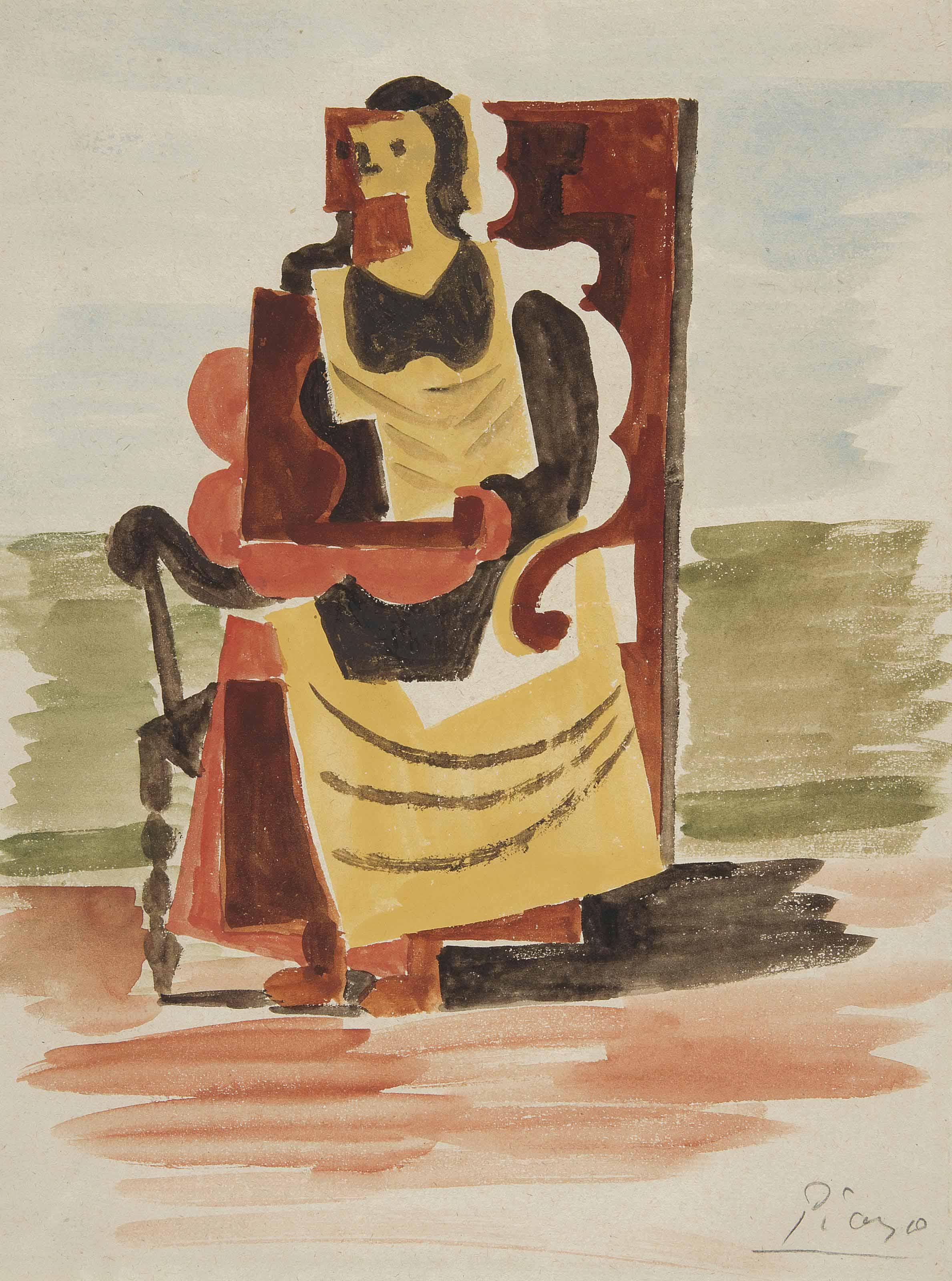 Femme Assise Dans Un Fauteuil By Pablo Picasso Art Salon