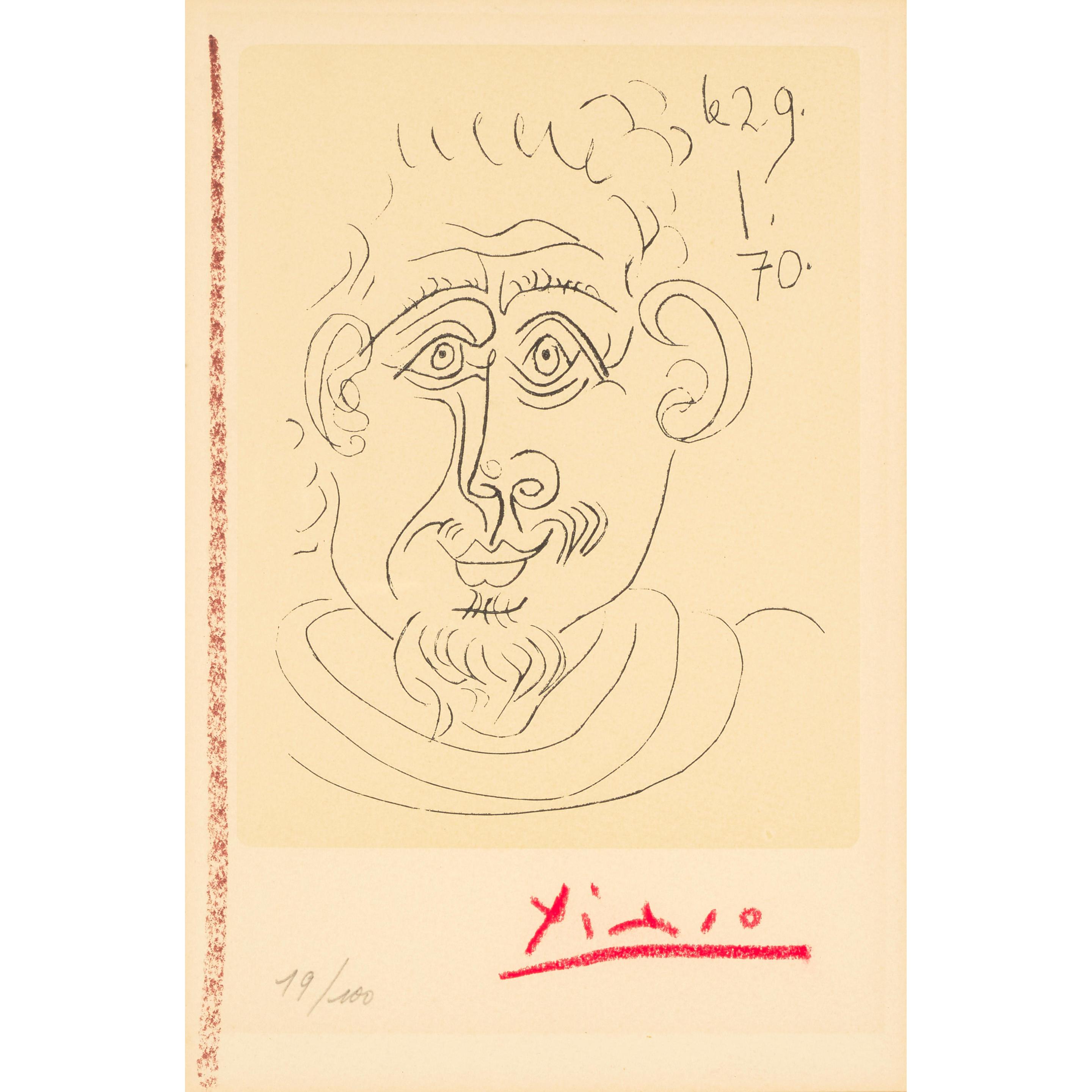Tête d'homme au bouc (Head of a Man with Goatee) by Pablo Picasso
