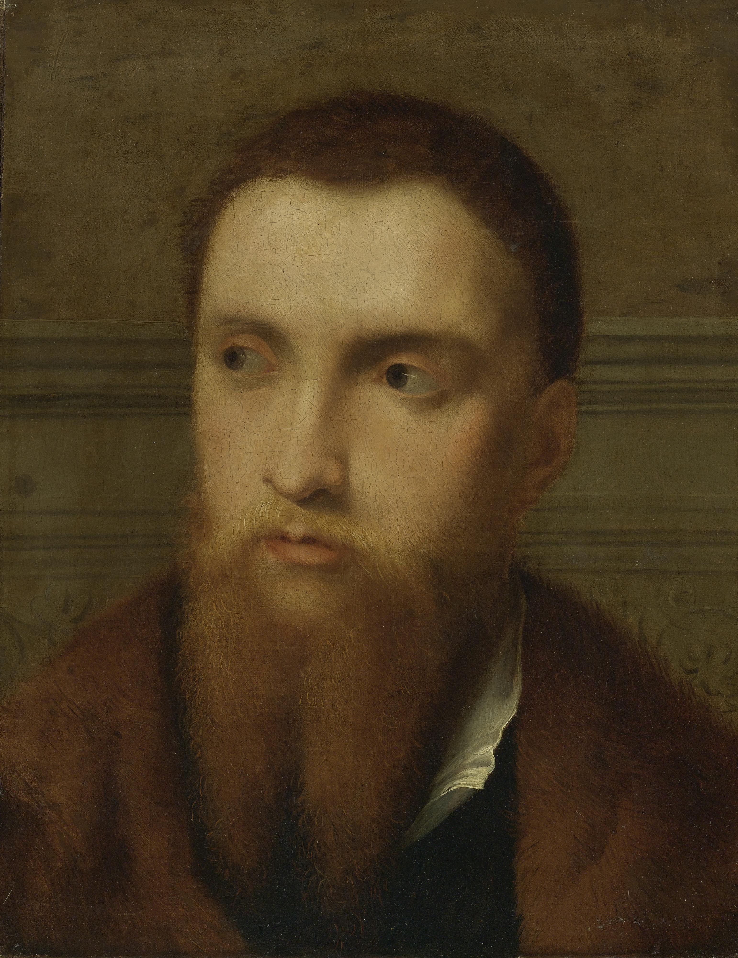 Portrait Of A Bearded Man, Head And Shoulders, In An Interior by Paris ...